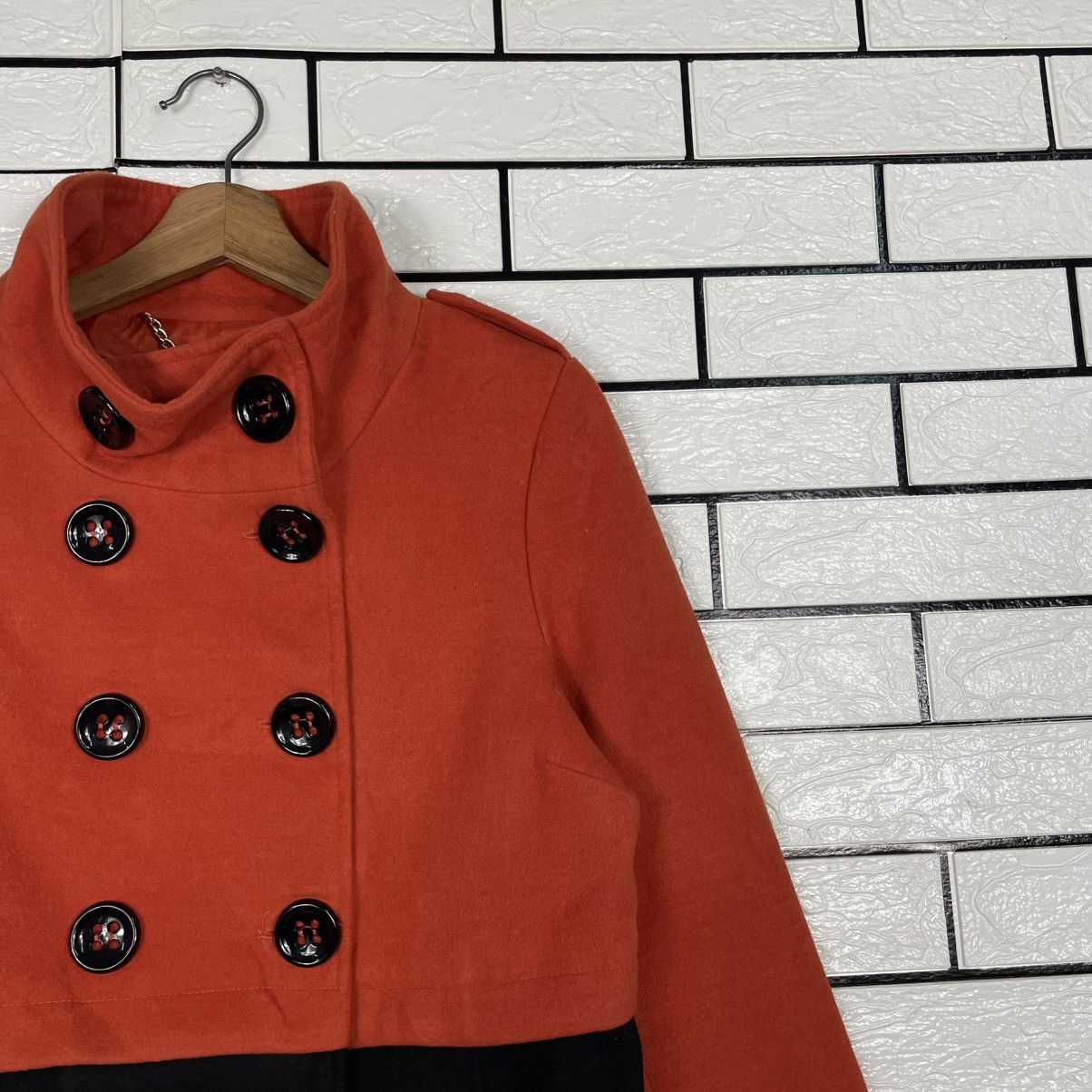 Rinascimento Two Tone Double Breasted Women Coat