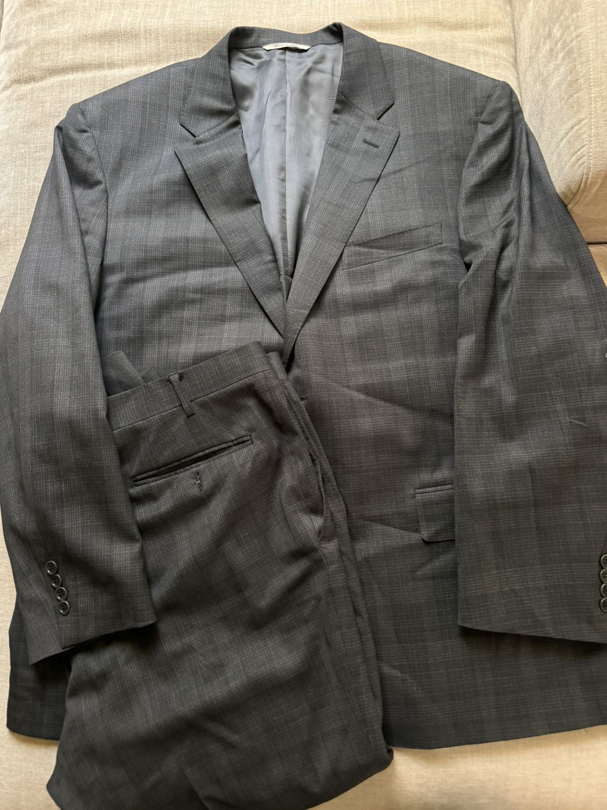 Canali Canali Made in Italy Subtle Prince of Wales Wool Suit $1995 Size 48R - 1 Thumbnail