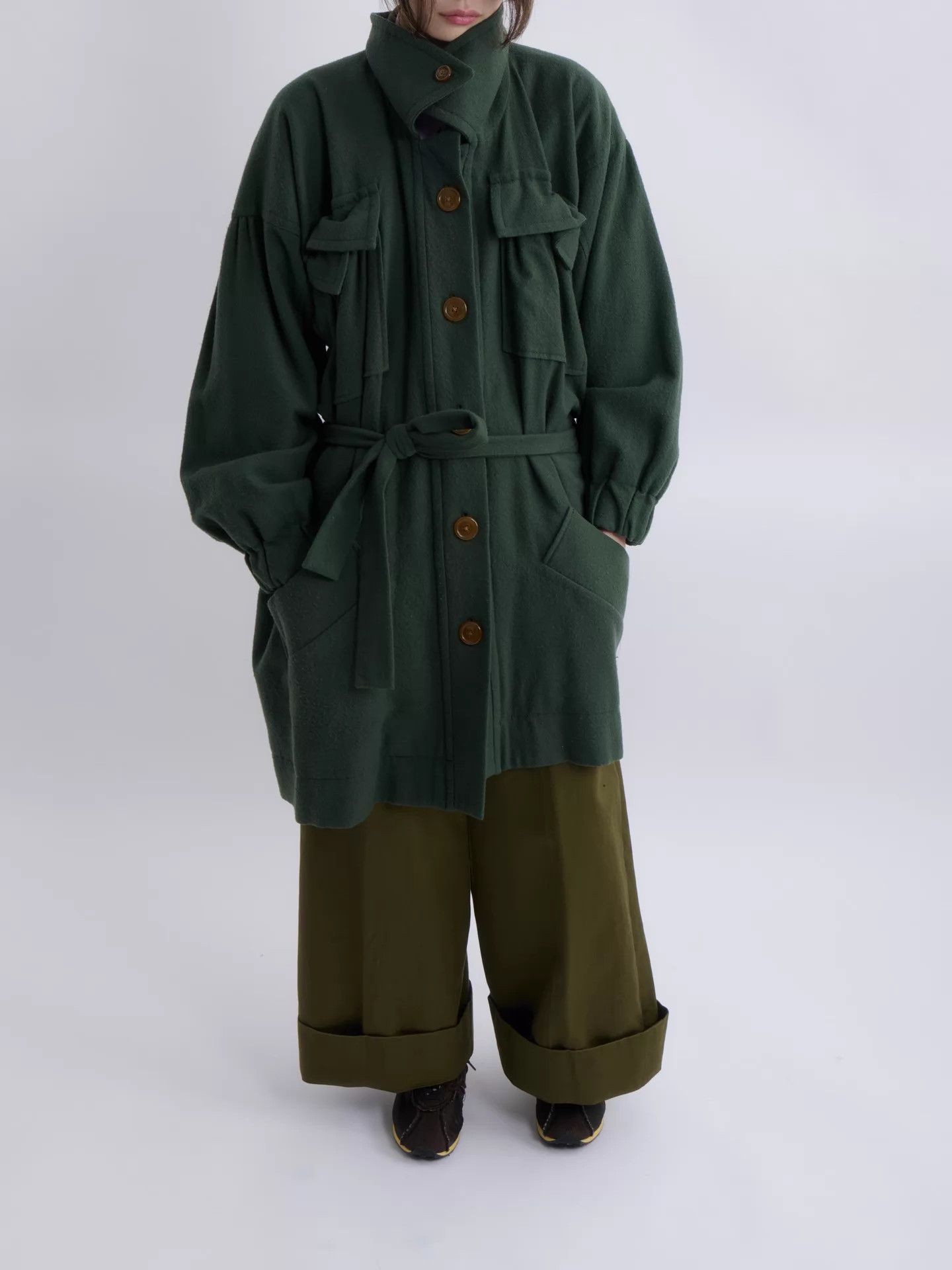 Vivienne Westwood VIVIENNE WESTWOOD 90s RL Dark Green Wool Belted Jacket Size XS / US 0-2 / IT 36-38 - 3 Thumbnail