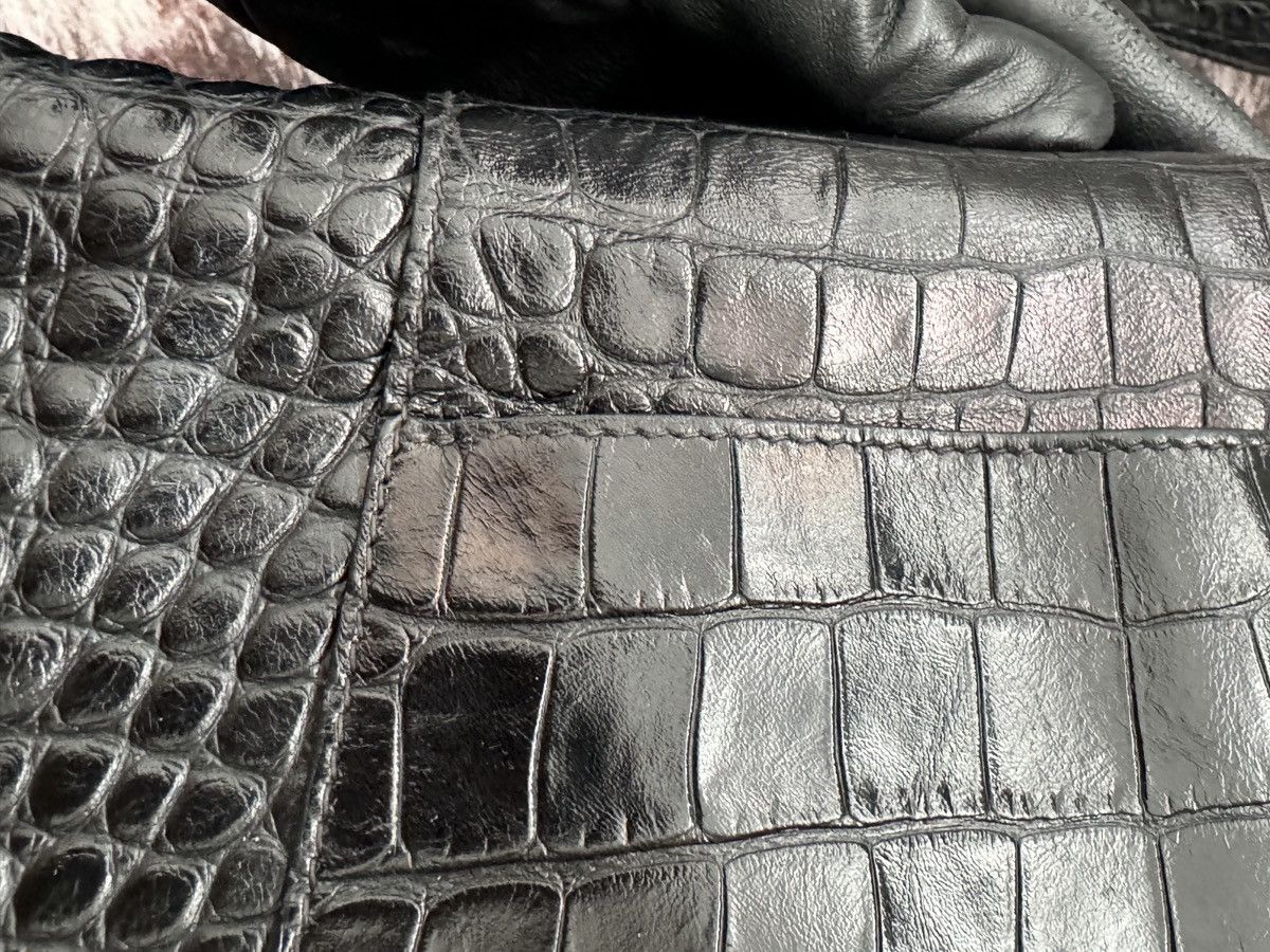Balenciaga Balenciaga Downtown Medium Crocodile Embossed Shoulder Bag Size ONE SIZE - 9 Thumbnail