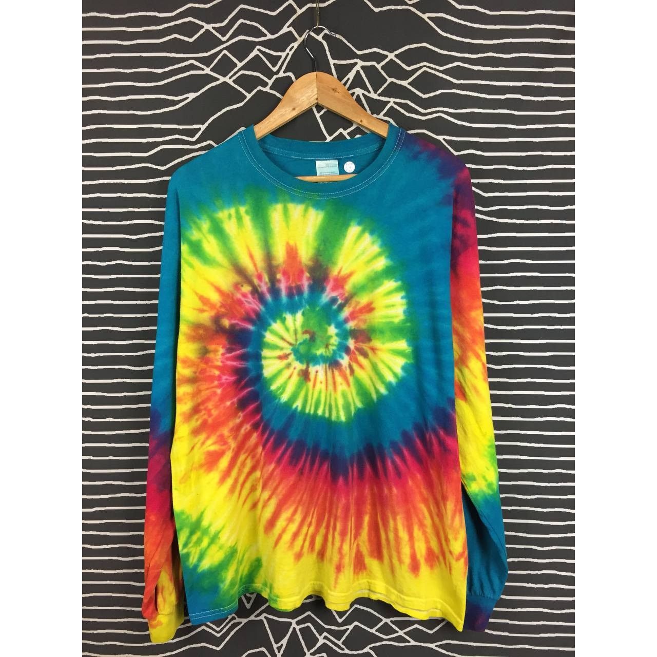 Vintage Trippy Tie-Dye Spiral Psychedelic Hippie Longsleeve Tee Size US XL / EU 56 / 4 - 1 Thumbnail