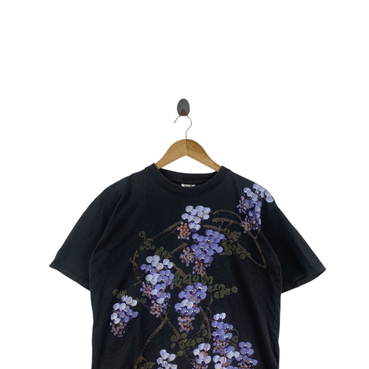 Vintage Vintage JAPAN TRADITIONAL ORCHID Floral Flower Tee Shirt Top Size S / US 4 / IT 40 - 2 Thumbnail