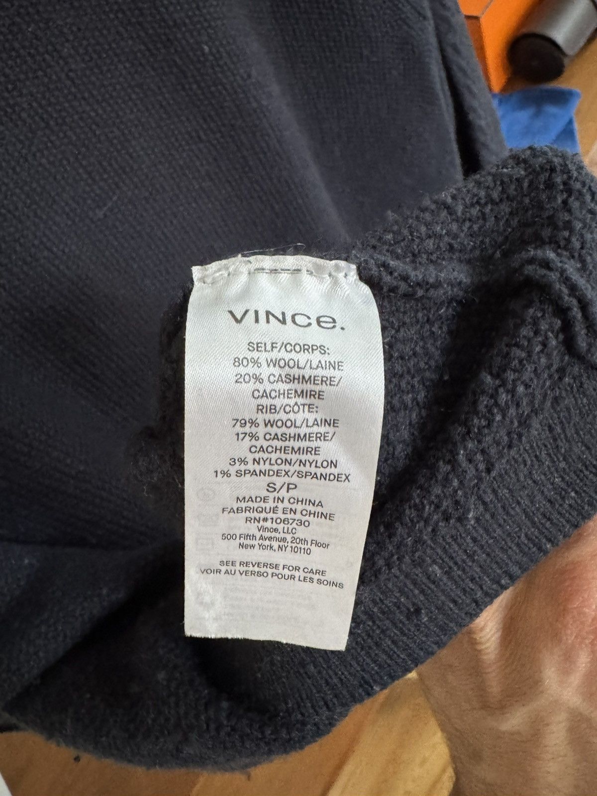 Vince Vince Navy Cable Knit Sweater Size US S / EU 44-46 / 1 - 5 Thumbnail