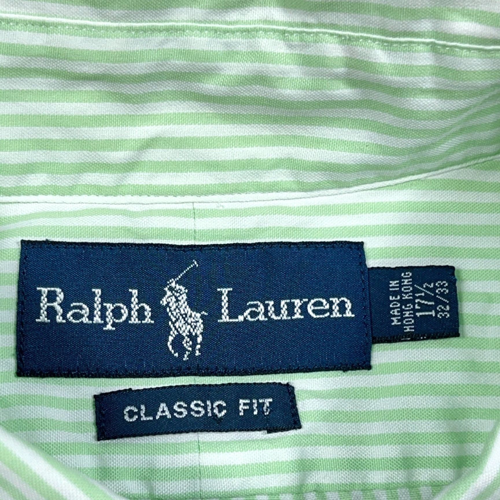 Ralph Lauren Ralph Lauren Shirt Men XL Green Classic Fit Button Up University Stripe 17.5 32 Size US XL / EU 56 / 4 - 5 Thumbnail