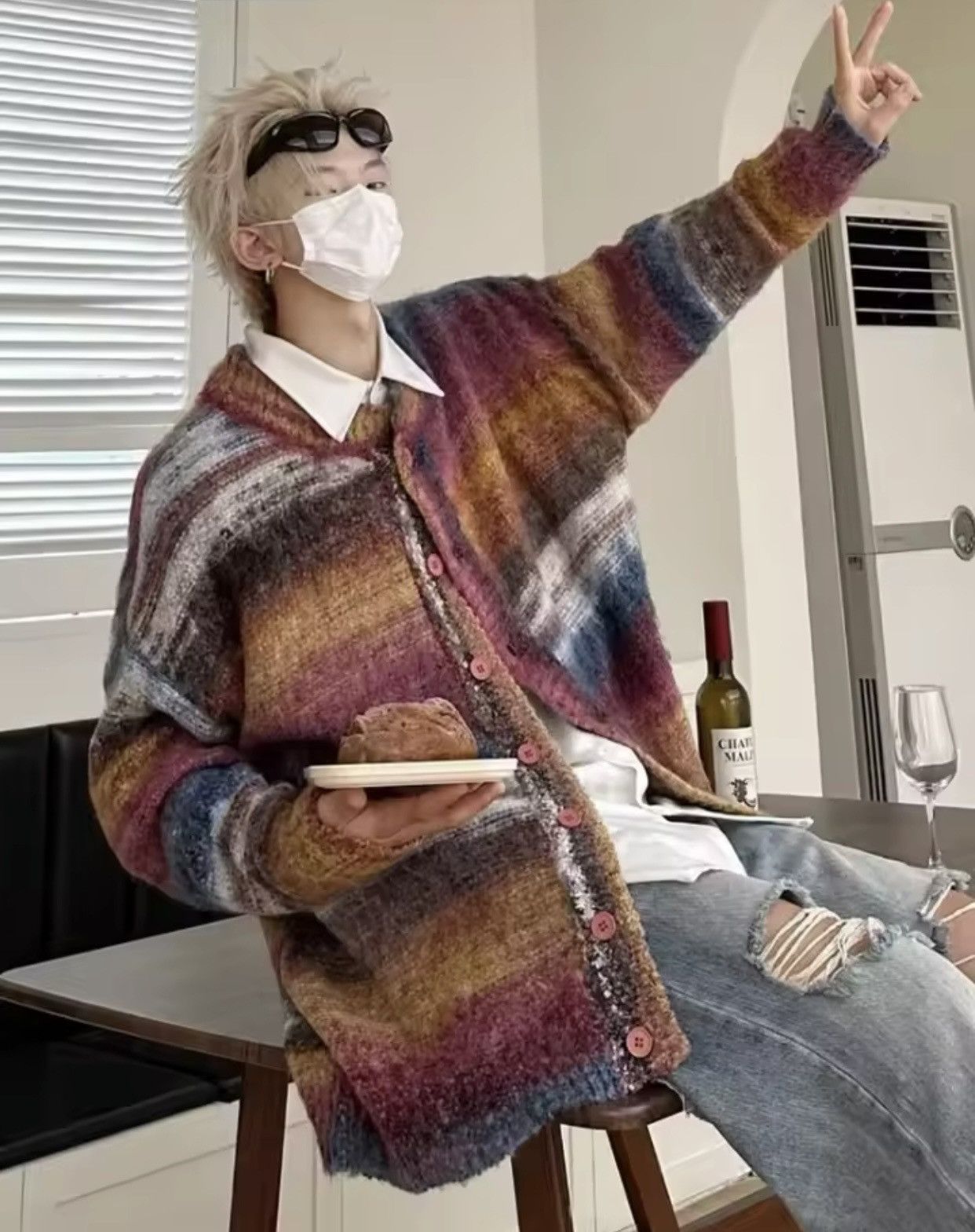 Loose V-Neck Cardigan