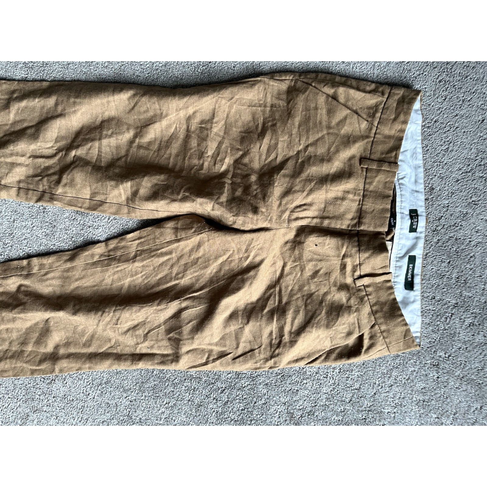 J.Crew J.CREW Women's Cropped Skimmer Pants Size 4 City Fit Khaki Brown Size 27" / US 4 / IT 40 - 2 Thumbnail