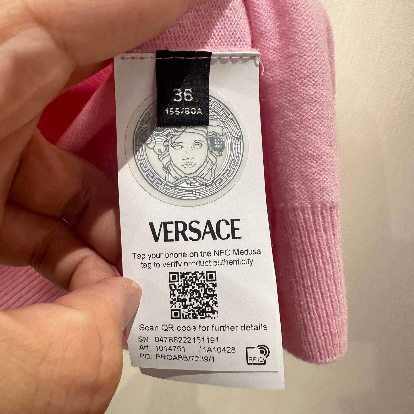 Versace Versace may769 beaded crew sleeveless wool knit top 36 Size XS / US 0-2 / IT 36-38 - 4 Thumbnail