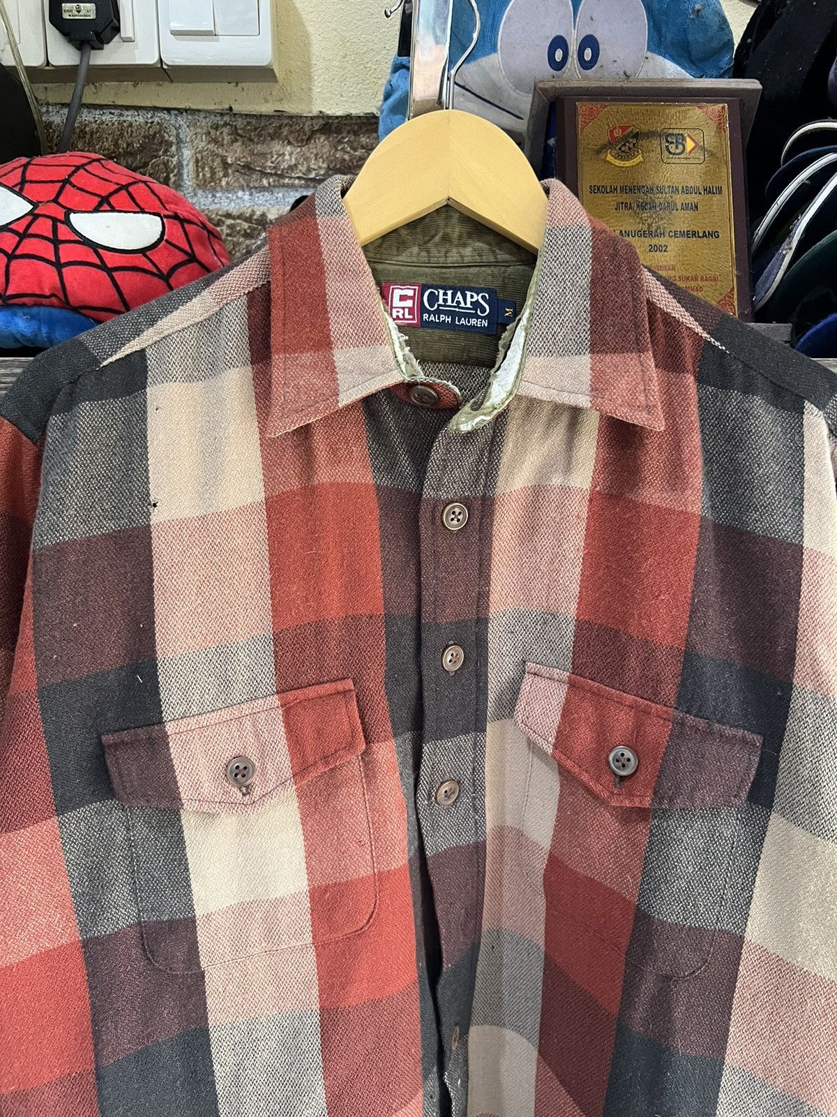 Chaps Ralph Lauren 🔥Vintage Distressed Chaps Ralph Lauren Flannel Size US M / EU 48-50 / 2 - 6 Thumbnail