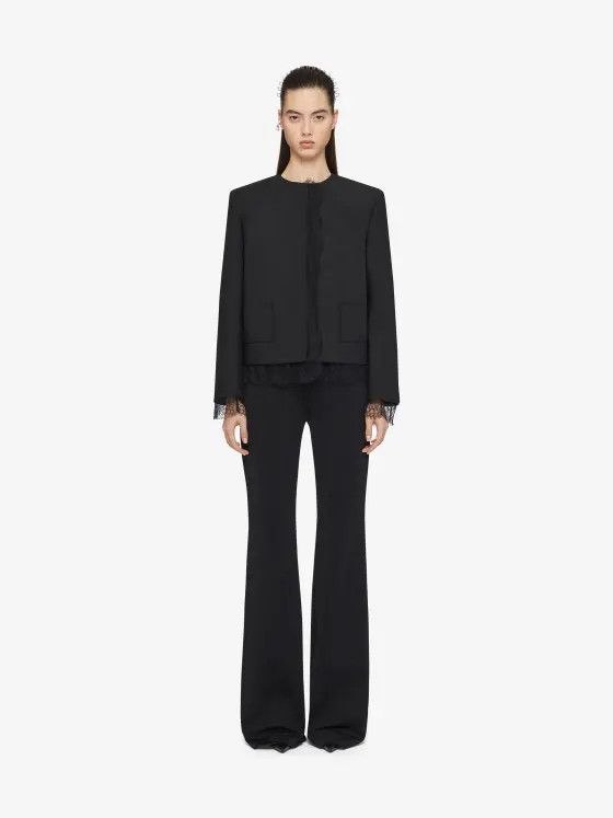 Givenchy o1w1db10325 Lace Details jacket in Black Size XS / US 0-2 / IT 36-38 - 2 Thumbnail