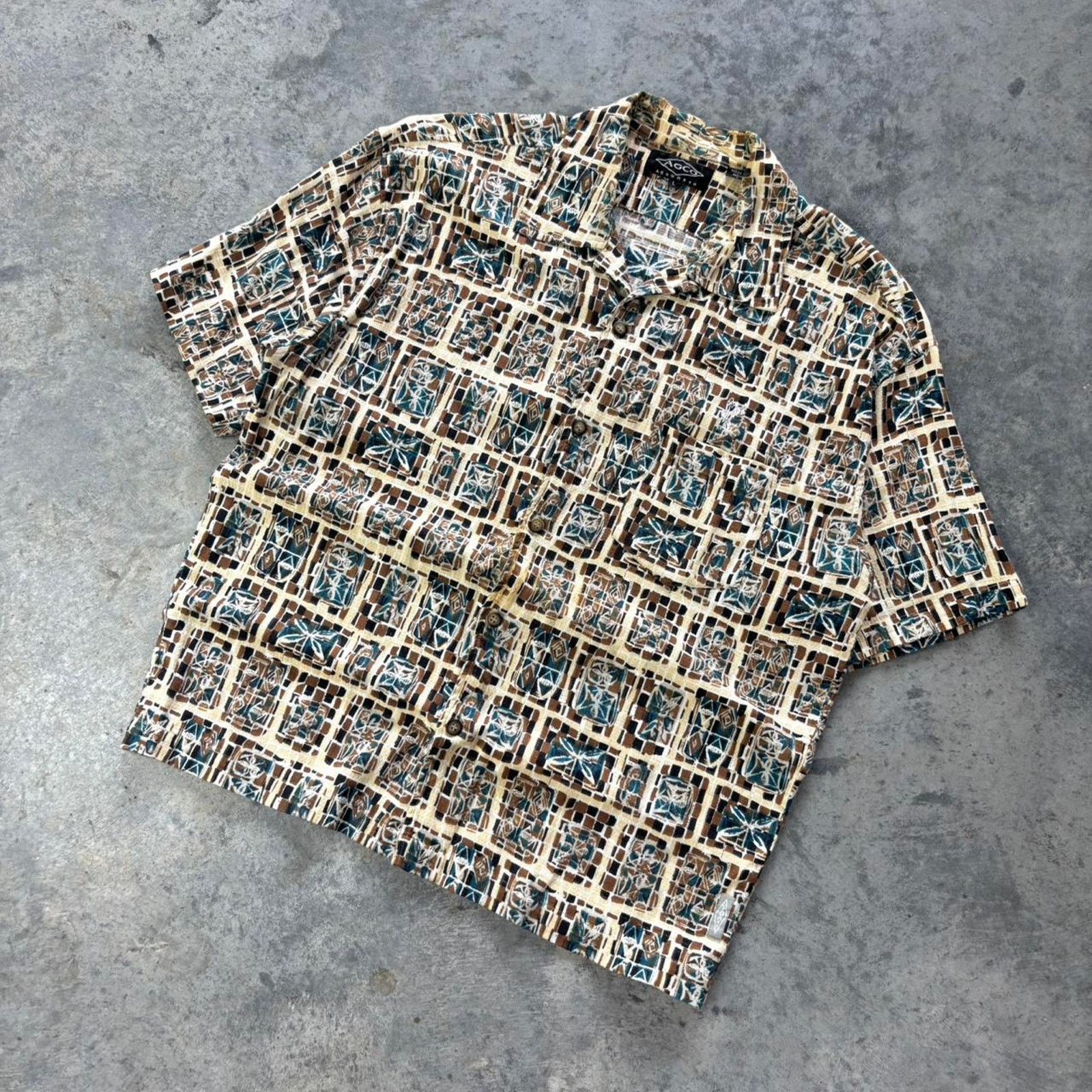 Vintage Vintage 90s Patterned Button Up Shirt Size US L / EU 52-54 / 3 - 2 Thumbnail