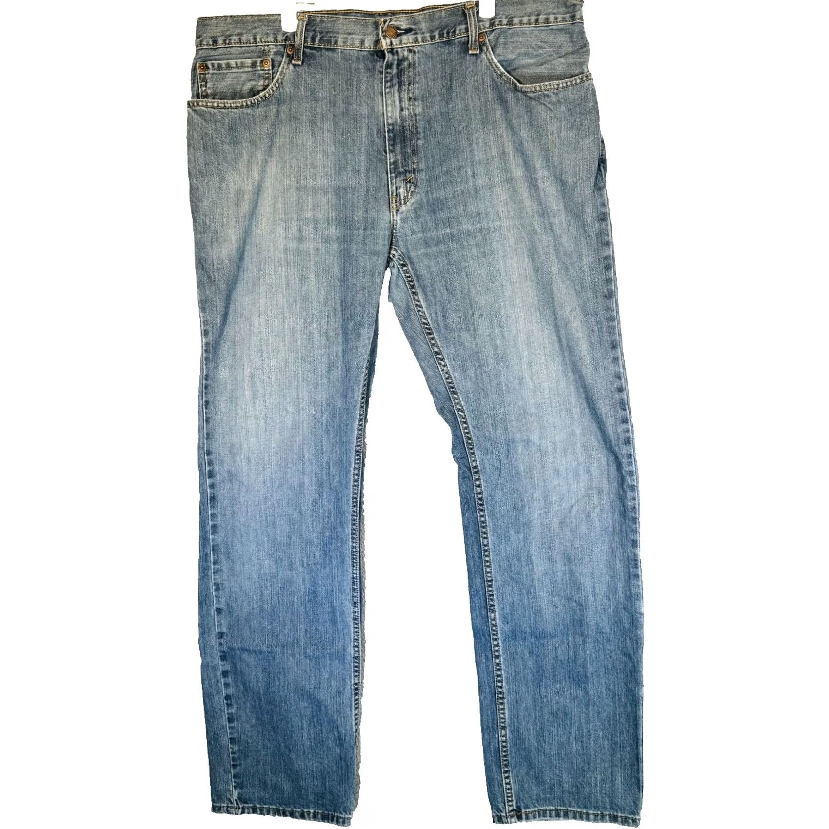 Levi's Levi's 501 Jeans Mens Regular Blue Light Wash Straight Denim Button Fly 40x36 Regular Distinctive Denim Five-Pocket Style Size US 40 / EU 56 - 5 Thumbnail