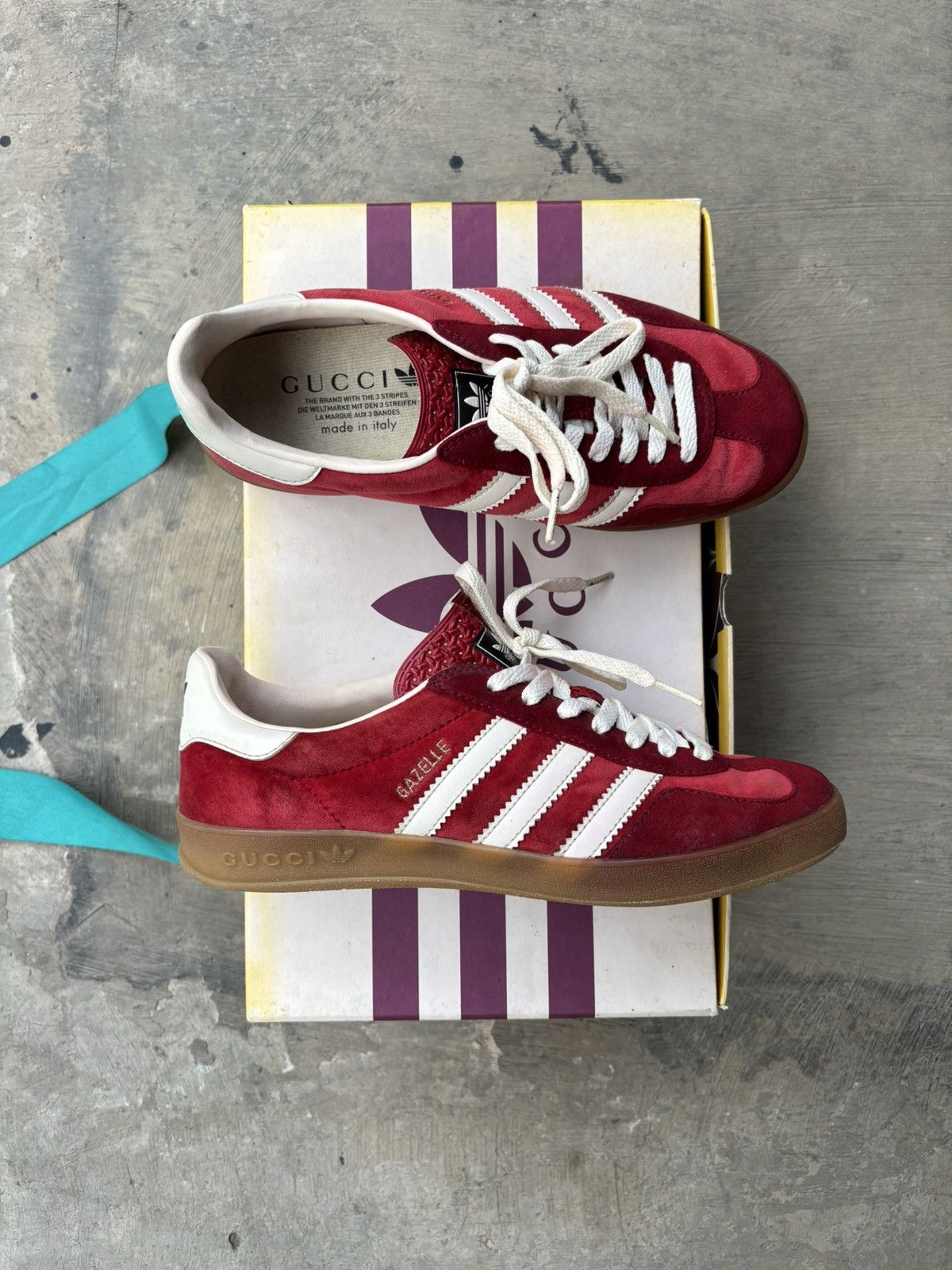 Adidas × Gucci Adidas x Gucci Gazelle ‘Red Softy Velvet’ Size US 7 / EU 40 - 1 Thumbnail