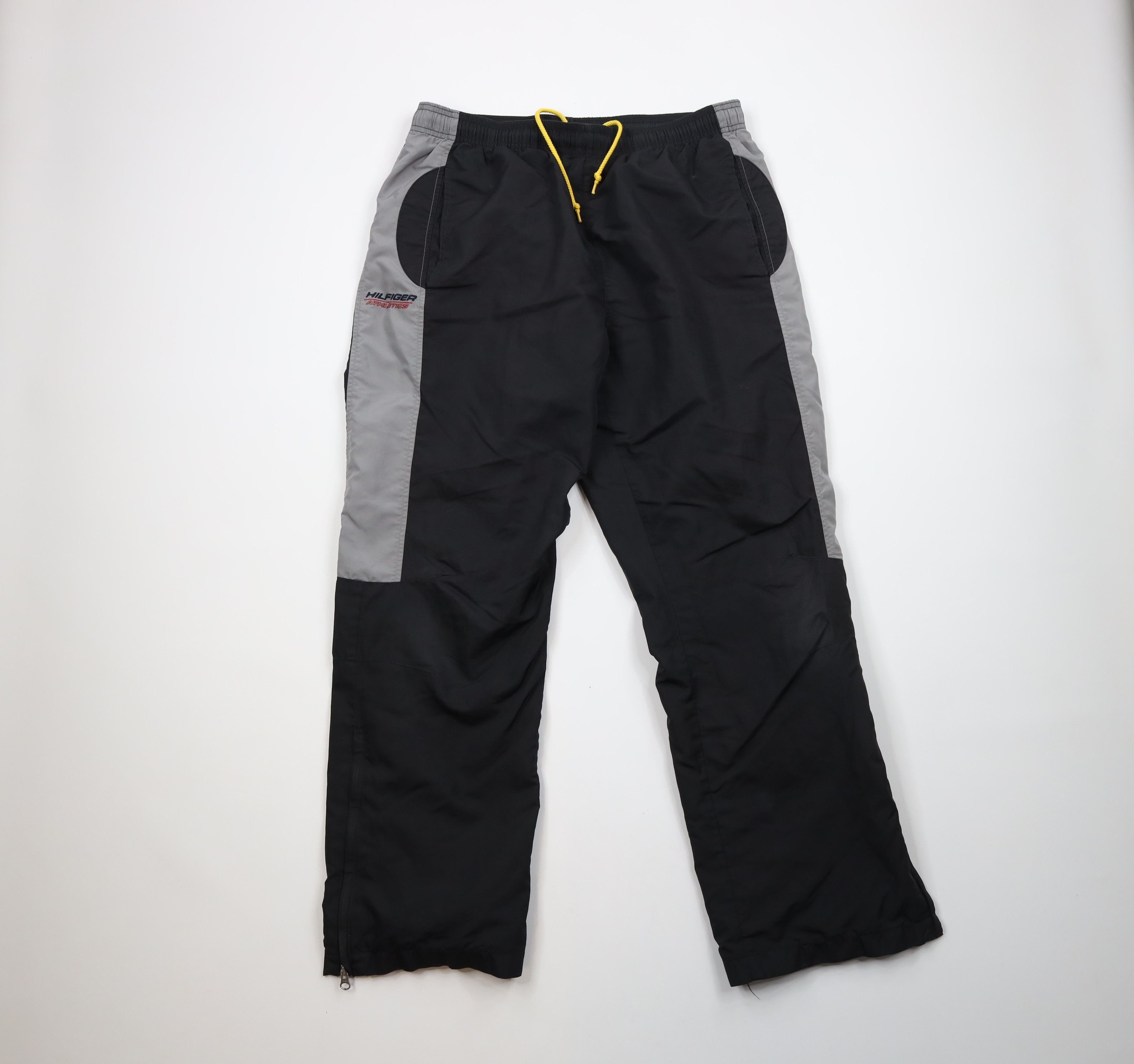 Tommy Hilfiger × Vintage Vintage 90s Tommy Hilfiger Out Lined Wide Leg Pants Black Size US 36 / EU 52 - 1 Thumbnail