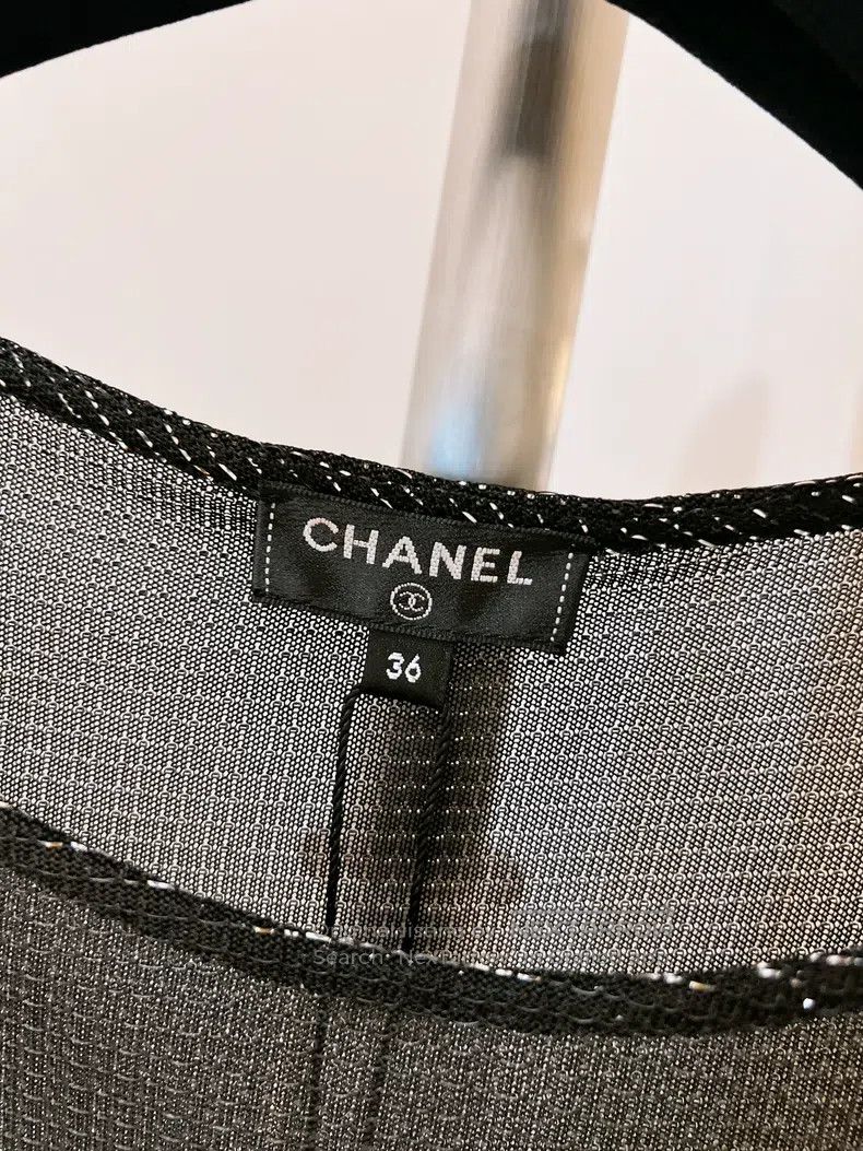 Chanel Chanel Black and silver illusion needle long sleeves Size XS / US 0-2 / IT 36-38 - 7 Thumbnail