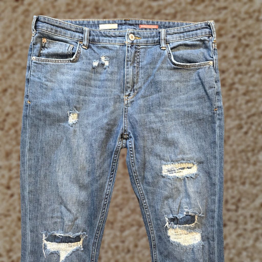 Vintage Pilcro Anthropologie Jeans Womens 29 Blue Heritage Boyfriend High Rise Capsule Jeans Size 29" - 1 Thumbnail