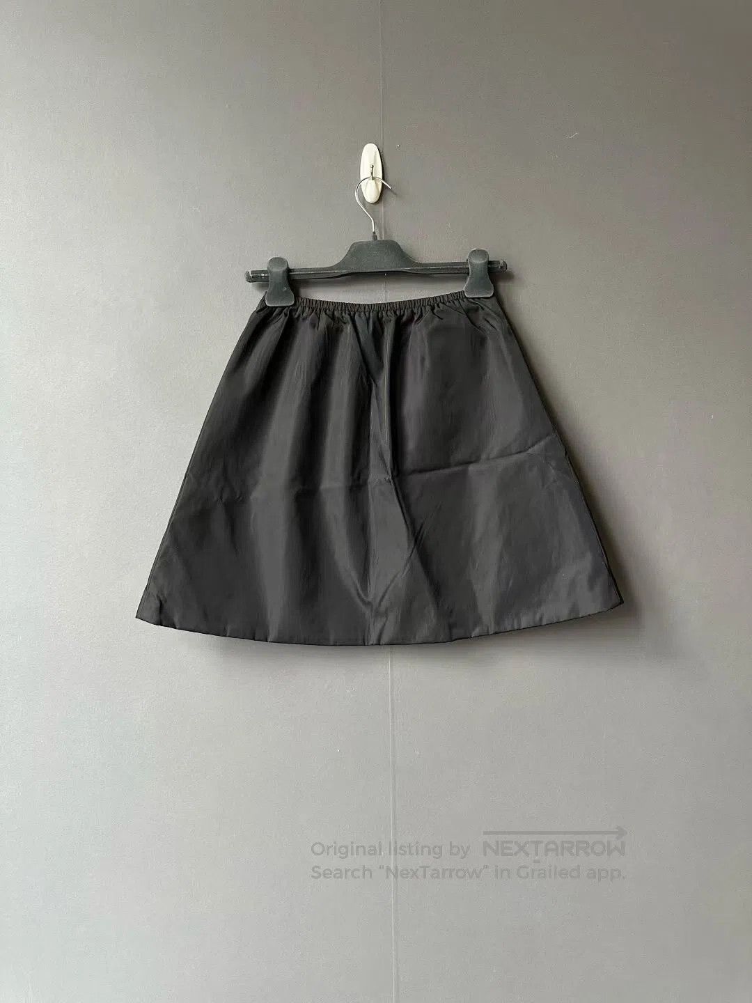 Prada Prada Nylon Zip-Up Triangle Logo Short Skirt| Size 37" - 2 Thumbnail