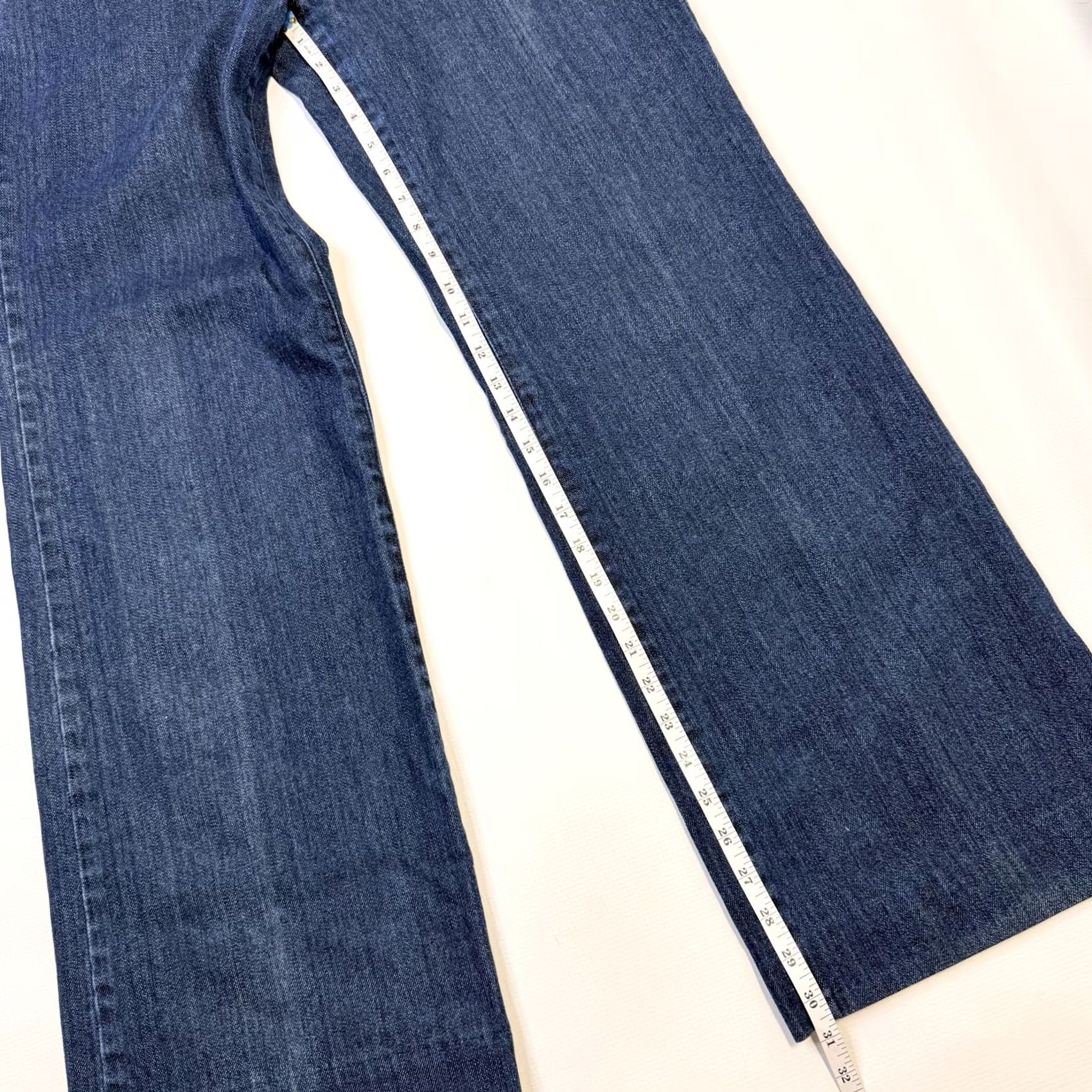 Michael Kors Michael Kors Jeans Womens 10 Blue Wide-Leg Mid Rise Denim Pockets 100% Cotton Size 32" / US 10 / IT 46 - 6 Thumbnail