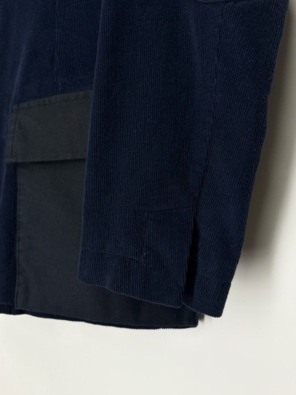 hannes roether Hannes Roether Navy Blue Corduroy Jacket With Black Pockets Size US M / EU 48-50 / 2 - 7 Thumbnail