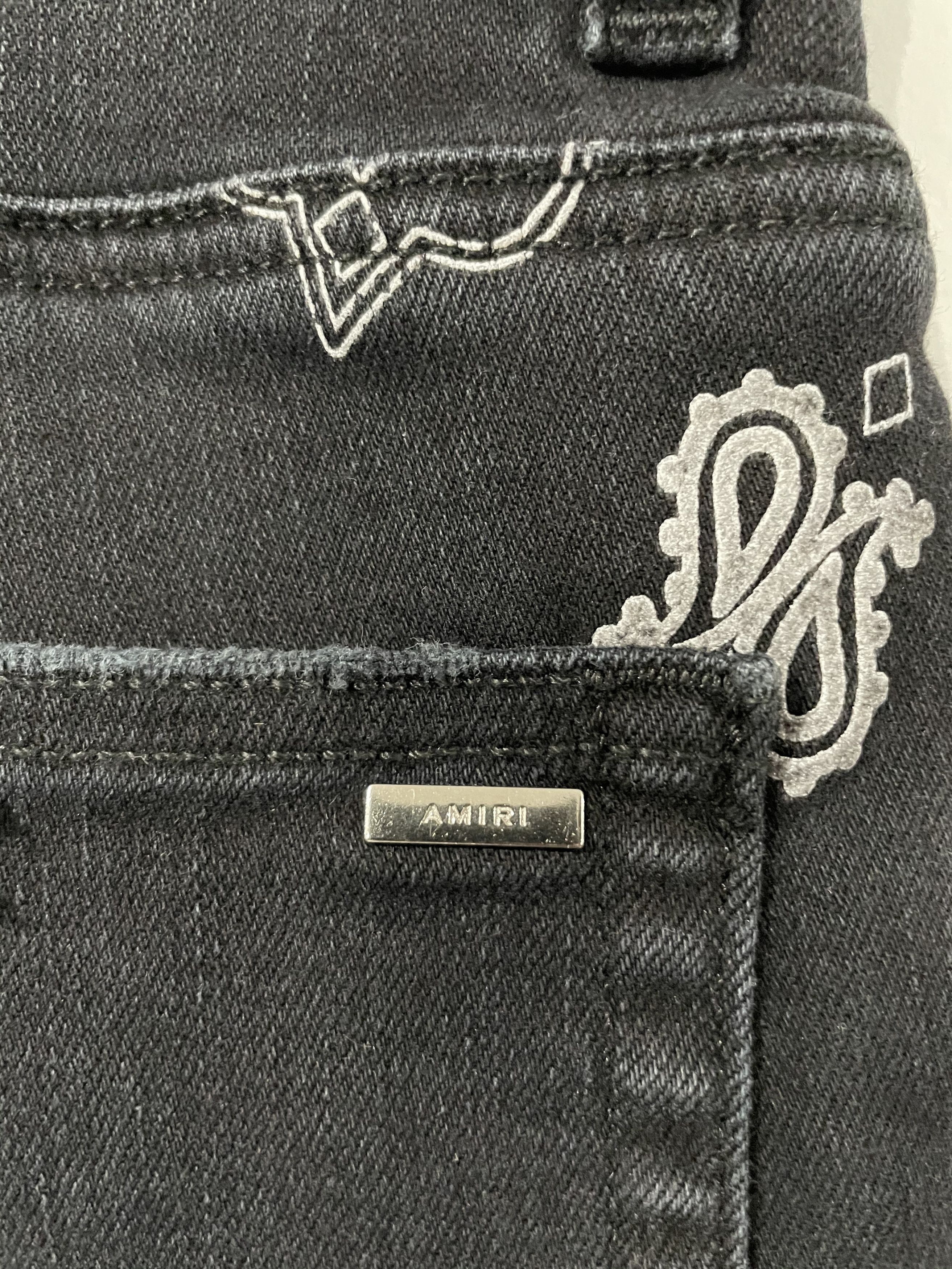 Amiri AMIRI (Flocked Bandana Jeans) Size US 34 / EU 50 - 5 Thumbnail