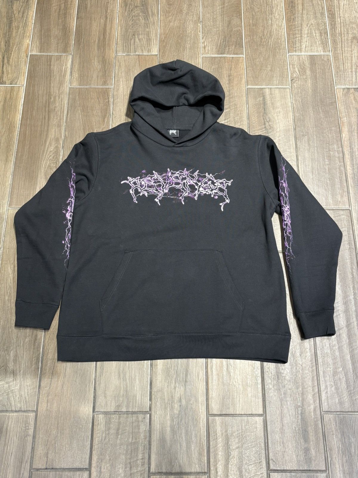 Revenge REVENGE “PURPLE LIGHTNING” HOODIE - SIZE XL - (BLACK) Size US XL / EU 56 / 4 - 1 Thumbnail
