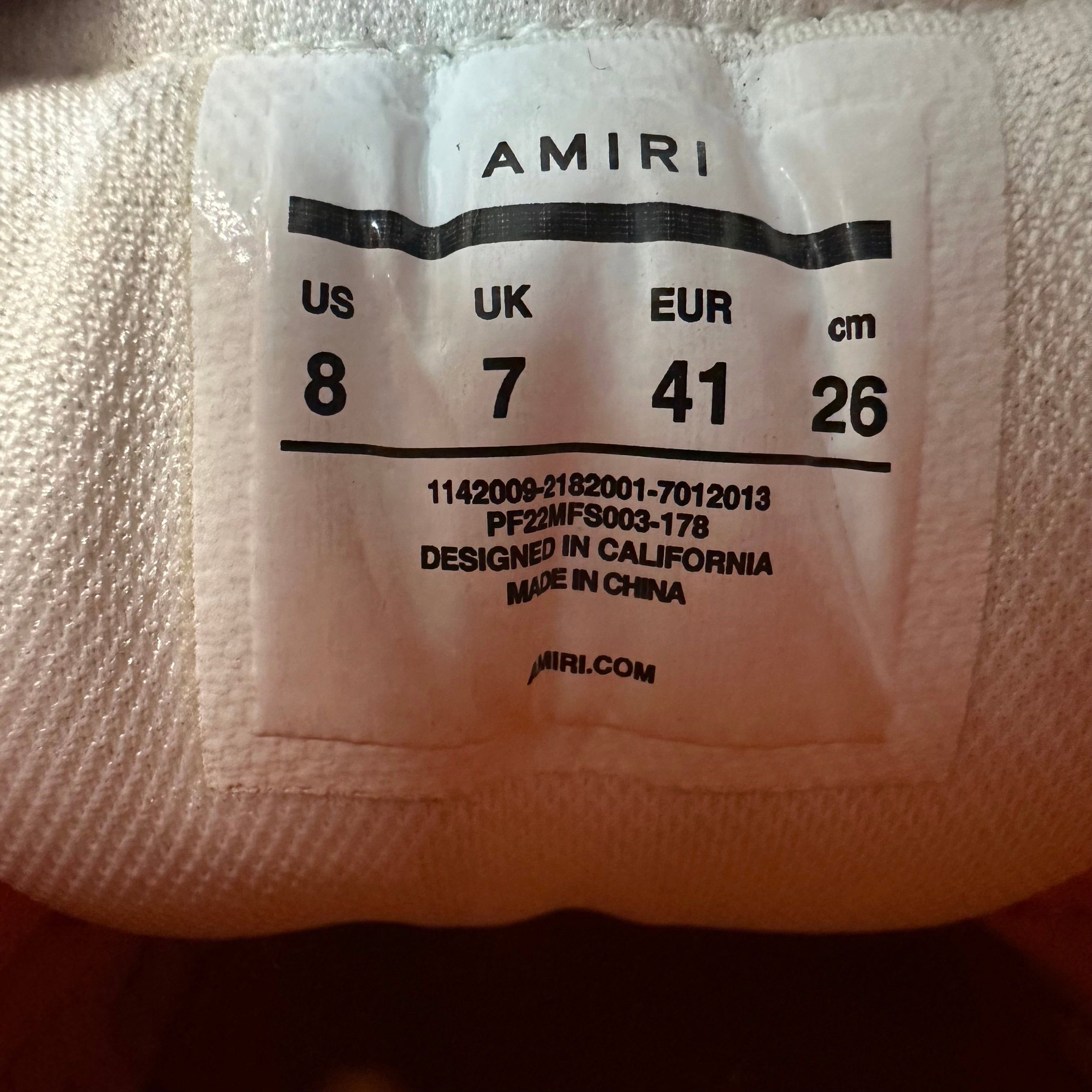 Amiri Amiri Orange Skeleton White Cream Sneaker Sz 8 (41) Size US 8 / EU 41 - 7 Thumbnail