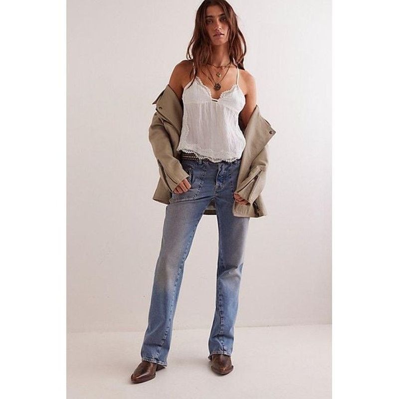 Free People NWT We The Free Carnivale Bootcut Jeans $148 Sz 31 Whiskey Size 31" - 1 Thumbnail