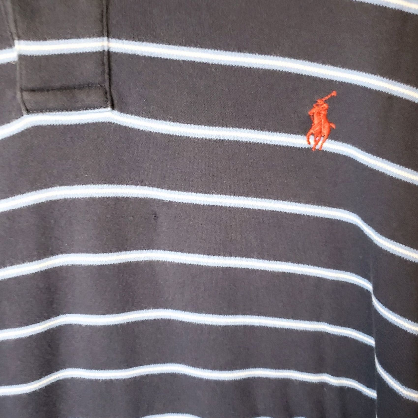 Polo Ralph Lauren Polo Ralph Lauren Shirt Men's 2XL Blue Striped Short Sleeve Collared Logo Polo Shirt Size US XXL / EU 58 / 5 - 6 Thumbnail
