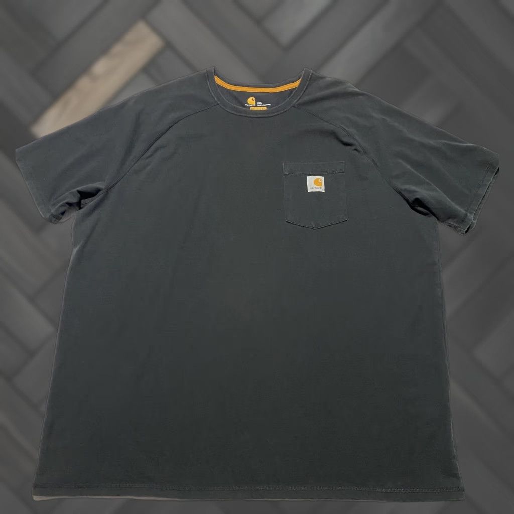 Carhartt Carhartt Force Delmont Shirt Mens 2XL Black Pocket Work Tee Relaxed Fit 100410 Size US XXL / EU 58 / 5 - 1 Thumbnail