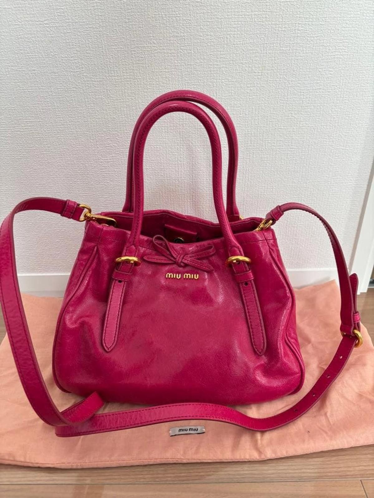 Miu Miu Miu Miu - Pink Leather Handbag Size ONE SIZE - 6 Thumbnail