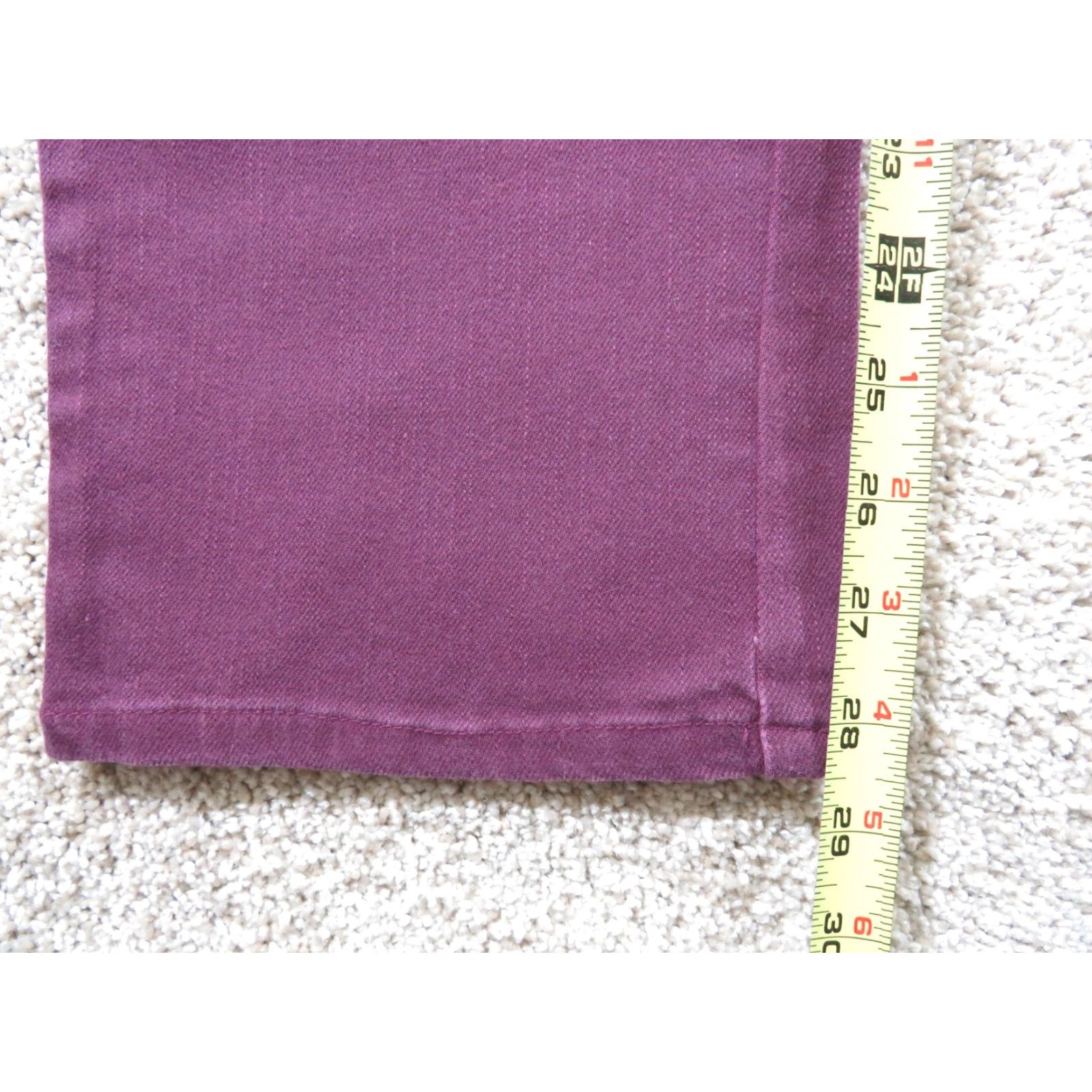 Vintage St. John's Bay Jeans Burgundy Maroon 16P 34x28.5 Denim Stretch 5-Pocket High Rise Straight Womens Size 38" / US 16 / IT 52 - 6 Thumbnail