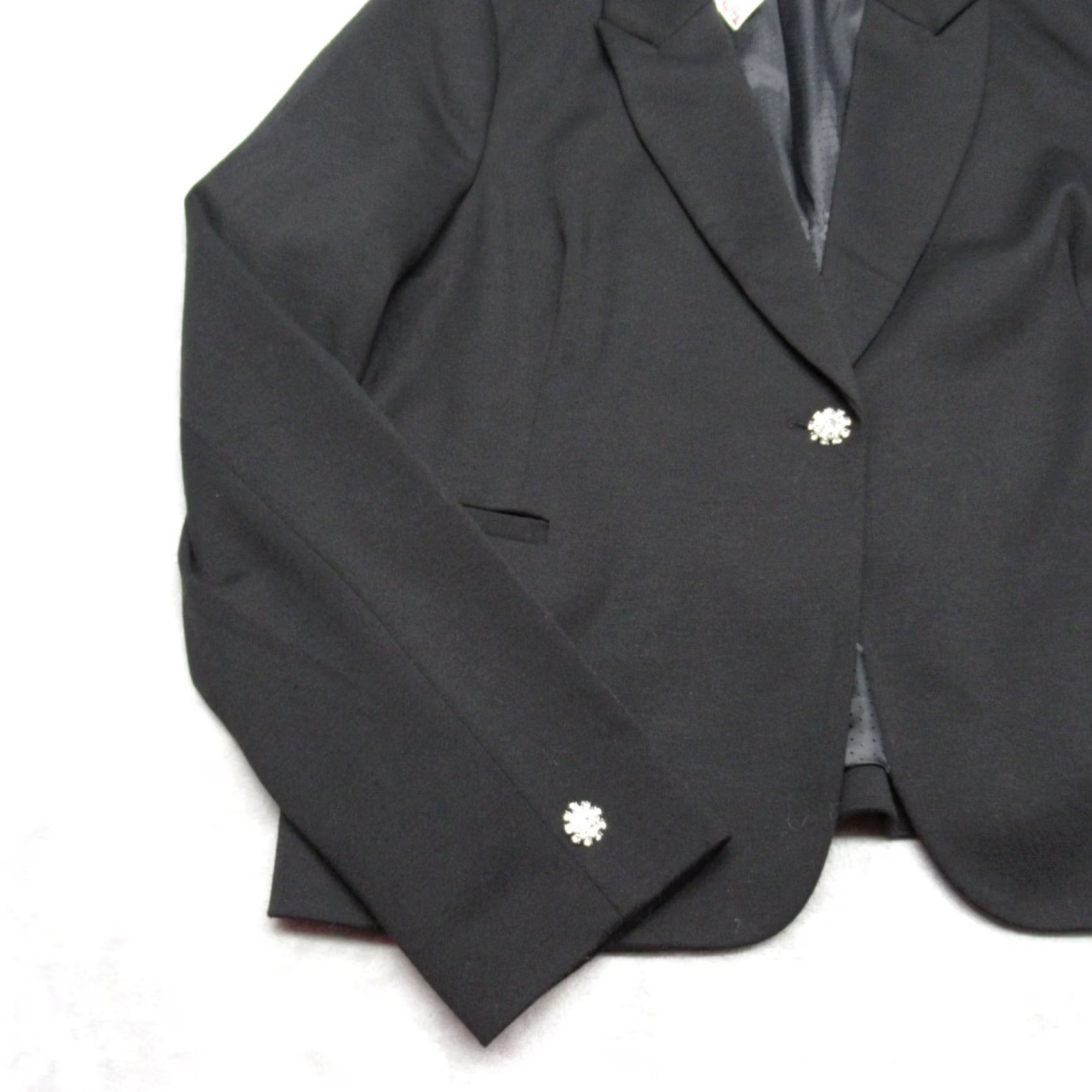 Vintage Autres Filles Blazer Womens XL Black Single Rhinestone Button Lined Ventless NEW Size XL / US 12-14 / IT 48-50 - 6 Thumbnail
