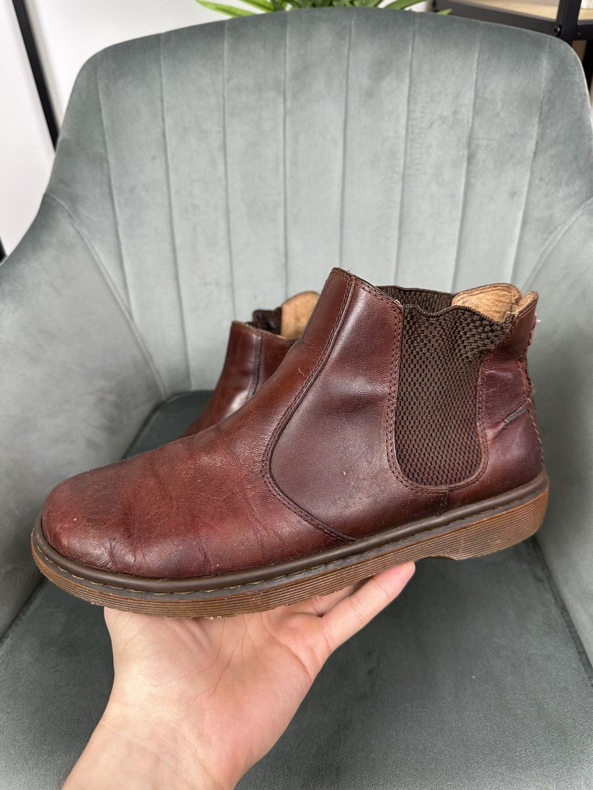 Dr. Martens × Vintage Dr. Martens Lyme Chelsea Boots Leather Men’s Brown 42 Size 9 Size US 9 / EU 42 - 5 Thumbnail