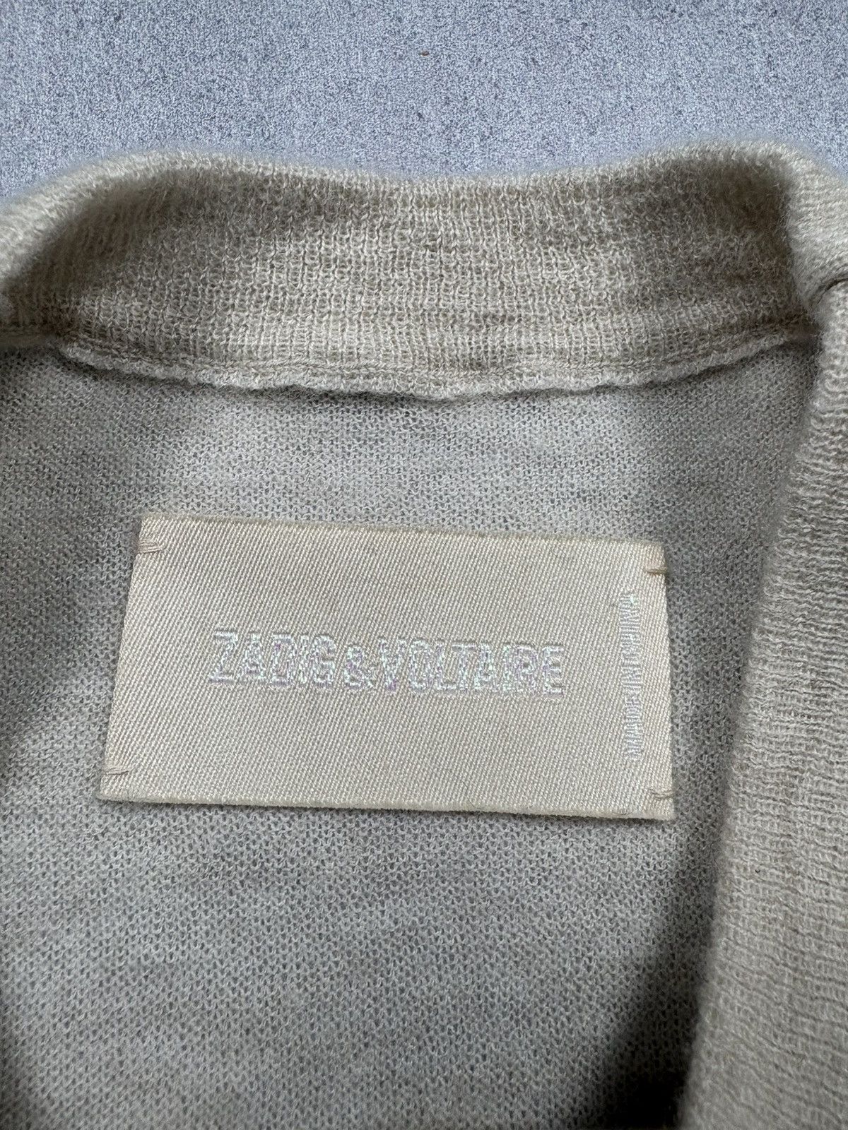 Zadig & Voltaire Zadig & Voltaire Je M’en Fous Cashmere Knit Short Sleeve Top Size M / US 6-8 / IT 42-44 - 13 Thumbnail