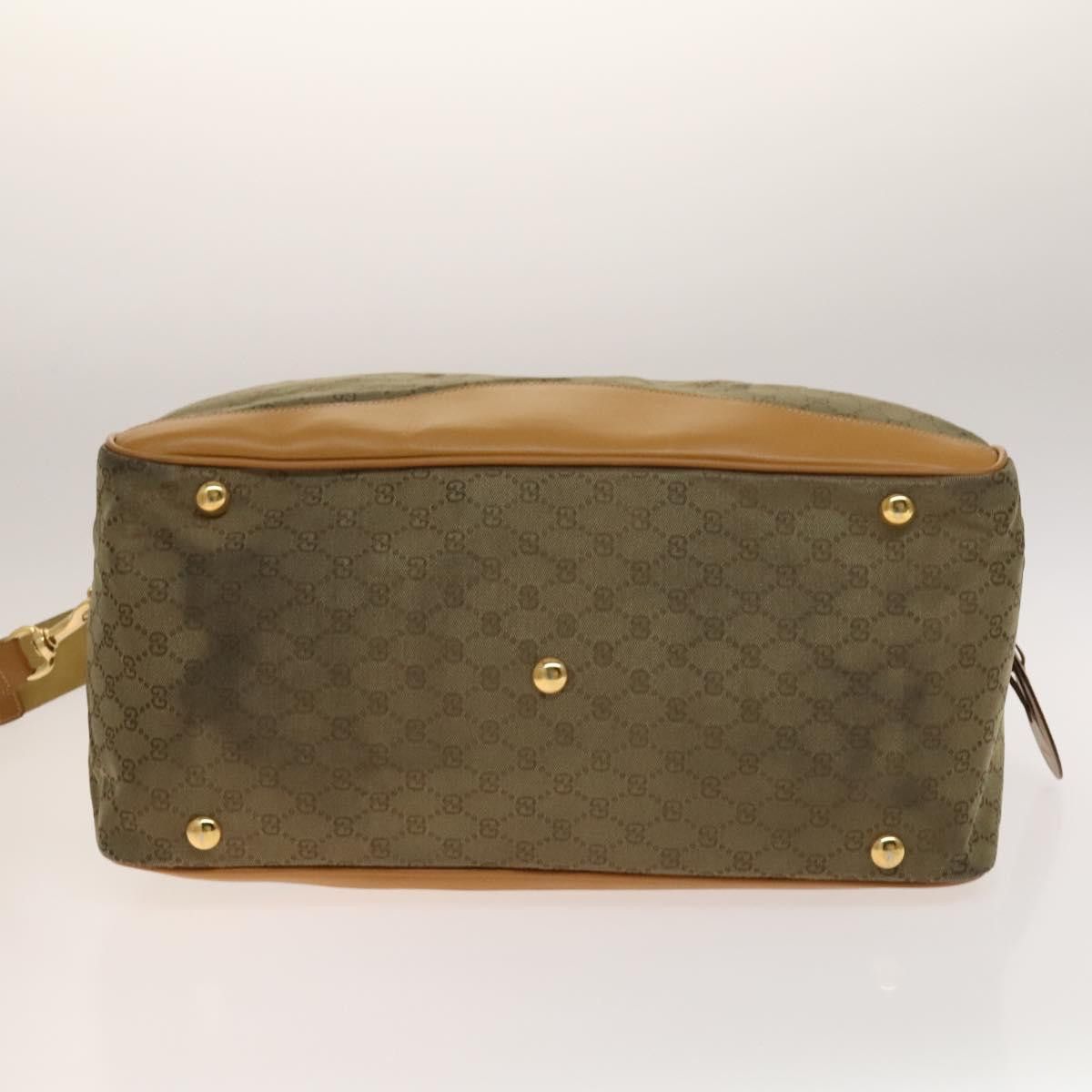 Gucci GUCCI GG Canvas Boston Bag Gold Beige Size ONE SIZE - 12 Thumbnail