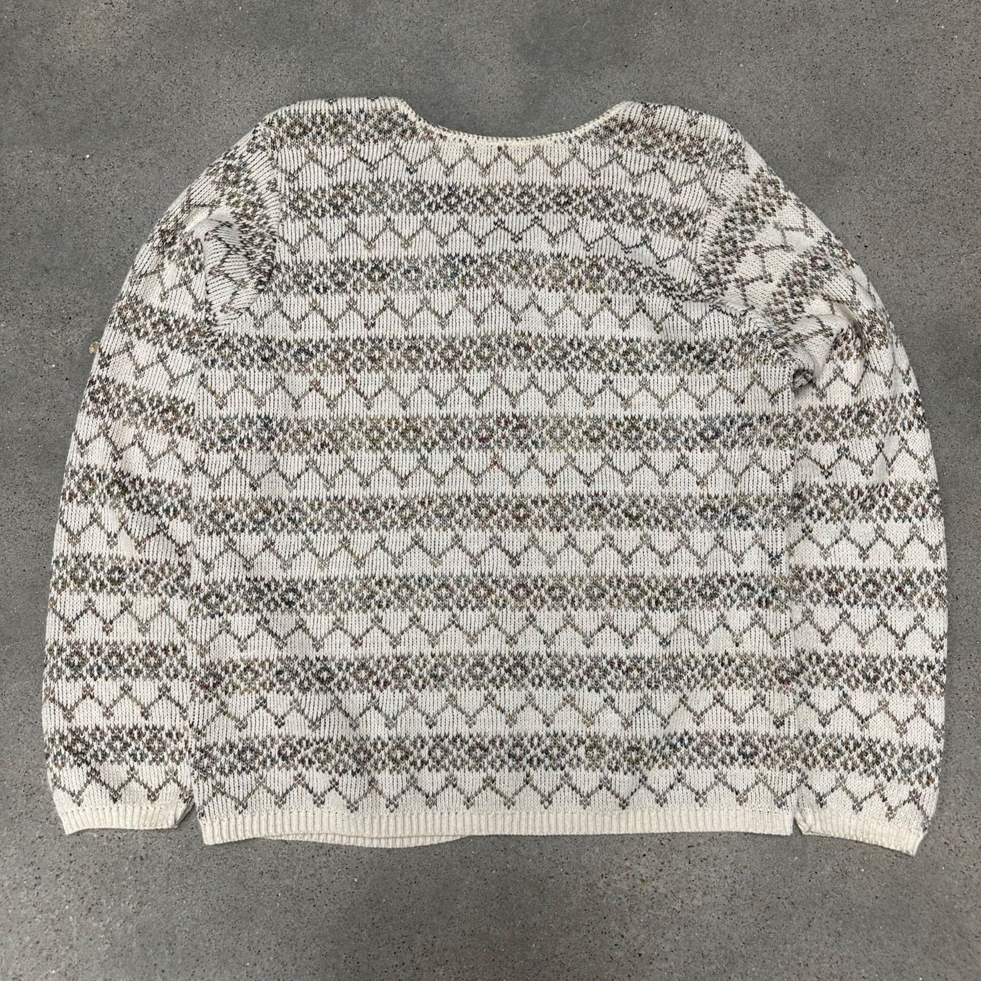 Vintage Vintage Unique Knit Patterned Cardigan Sweater Size L / US 10 / IT 46 - 2 Thumbnail