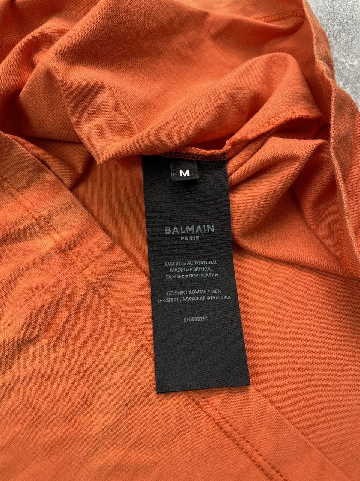 Balmain Balmain Big Logo T-shirt Orange Size US M / EU 48-50 / 2 - 12 Thumbnail