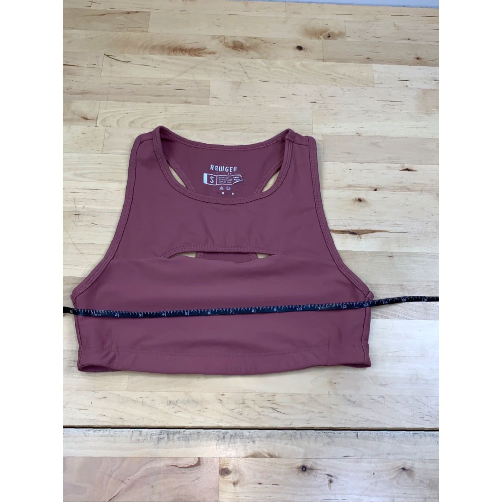 Vintage Raw Gear Womens Tank Cropped Activewear S Plum Sleeveless Racerback | Breathable Quick Dry Moisture Wicking Stretch | Bodybuilding Gym Training Size S / US 4 / IT 40 - 4 Thumbnail