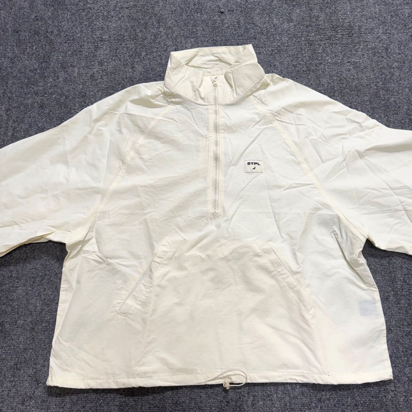 J Brand Staple Windbreaker Jacket Mens L Cream-Colored Nylon Lightweight 100% Nylon White Regular Size US L / EU 52-54 / 3 - 2 Thumbnail