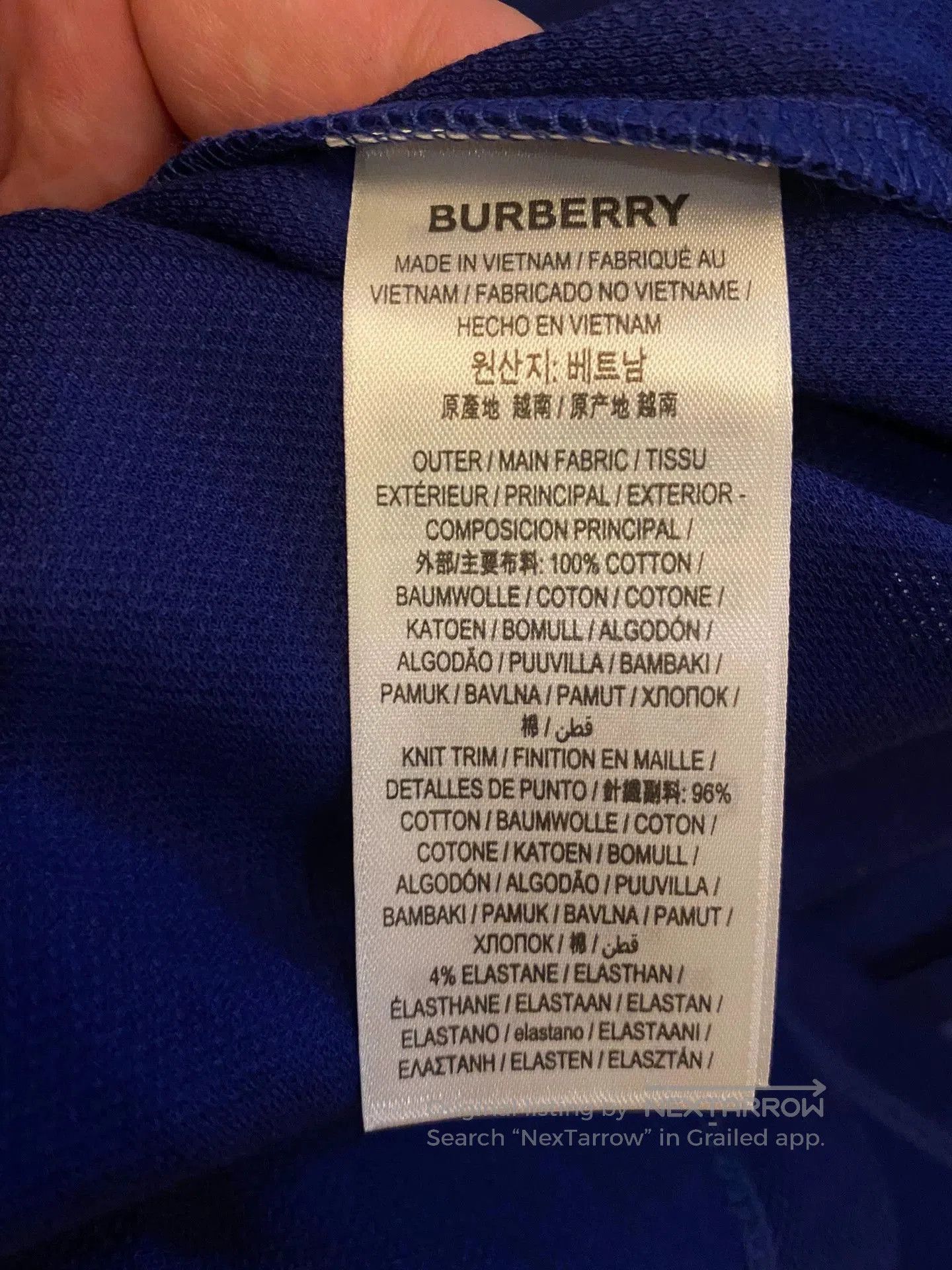 Burberry Blue Short Sleeve Polo Shirt Size M. Size US M / EU 48-50 / 2 - 8 Thumbnail