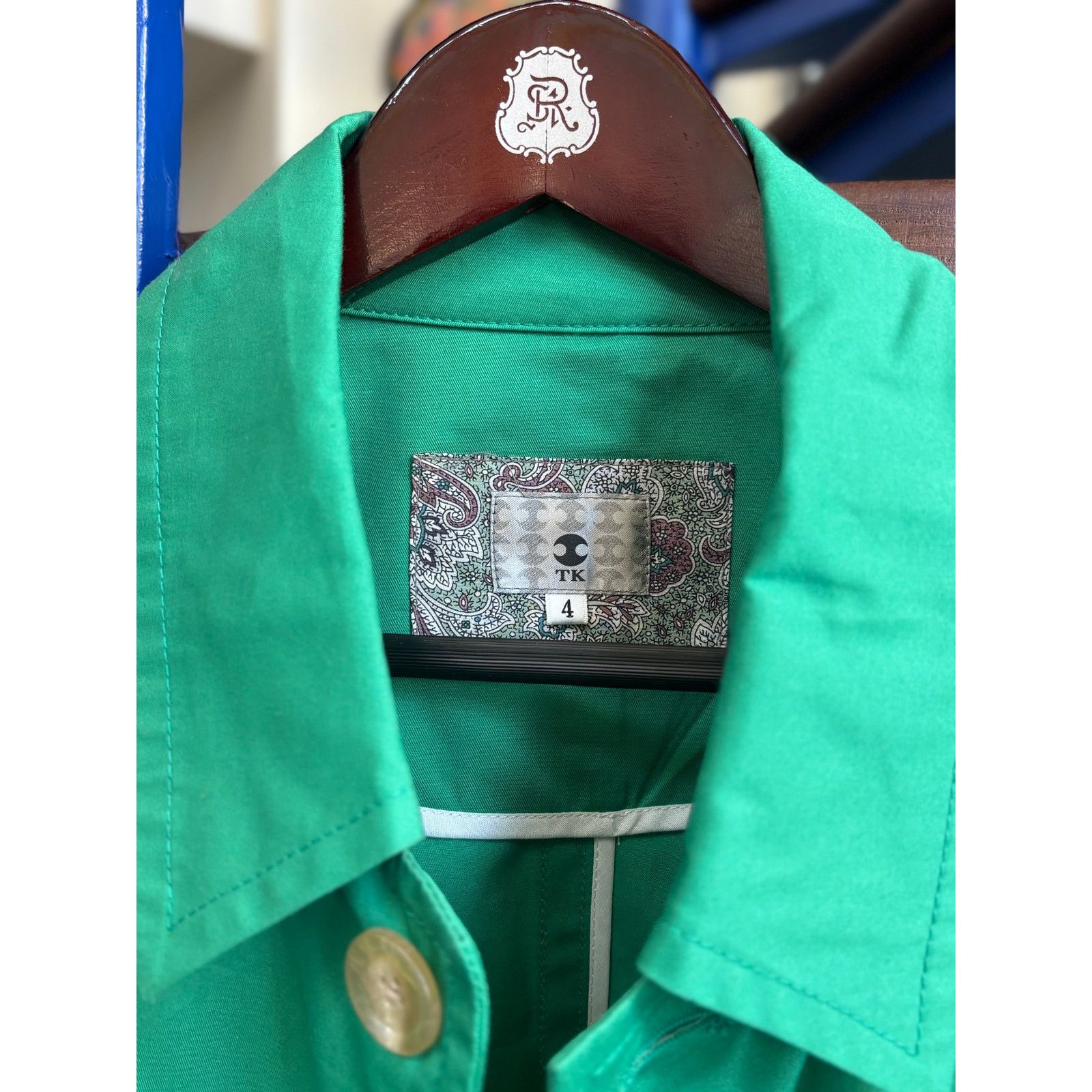 Takeo Kikuchi Takeo Kikuchi Green Lightweight Trench Coat (XL) Size US XL / EU 56 / 4 - 3 Thumbnail