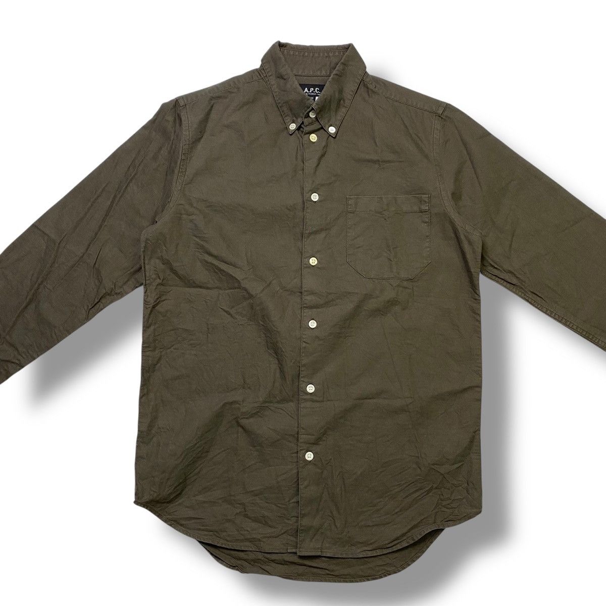A.P.C. Apc long sleeve button ups shirt brown Size US S / EU 44-46 / 1 - 3 Thumbnail