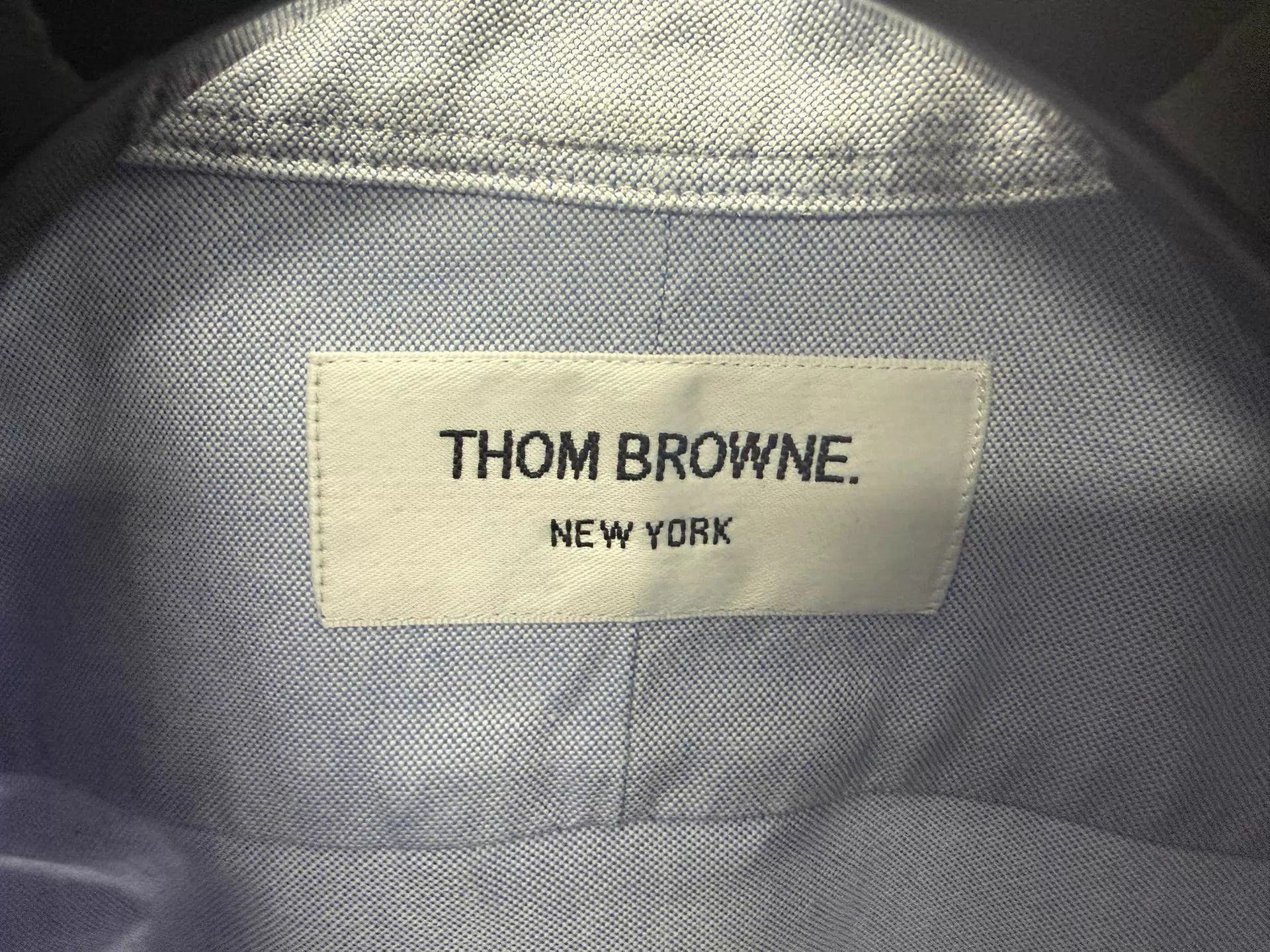 Thom Browne Thom Browne Double Sleeve Badge Oxford Blue Shirt Size 2 Size US M / EU 48-50 / 2 - 3 Thumbnail