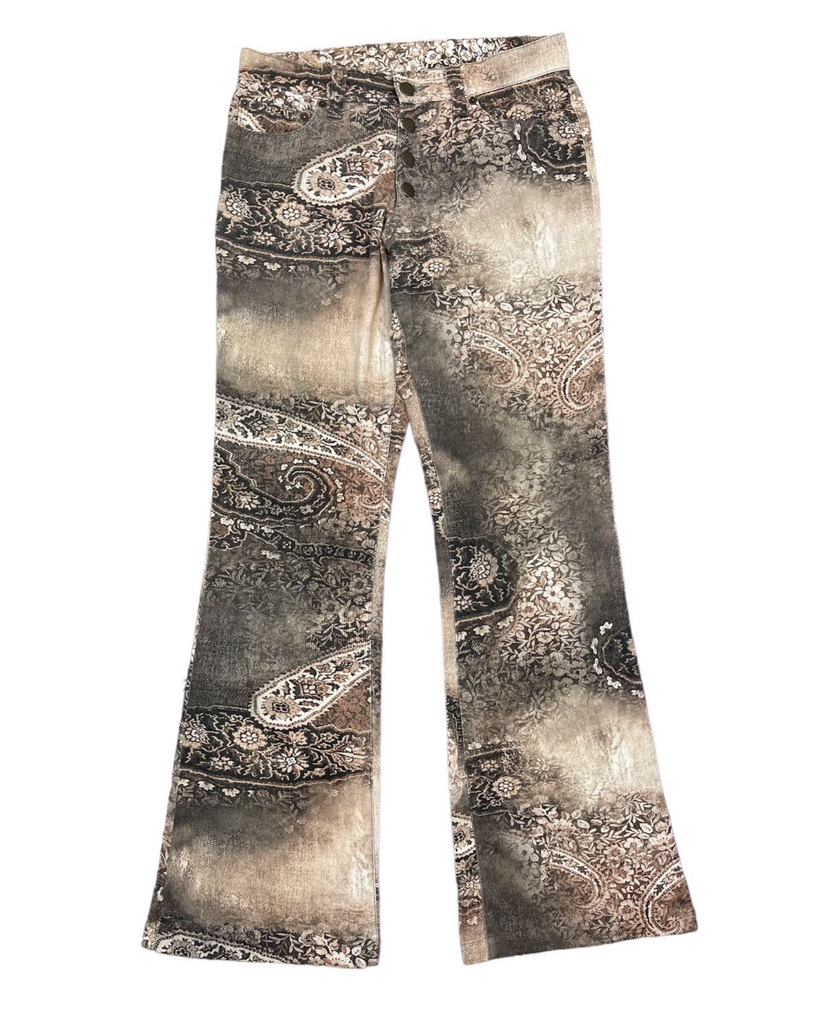 If Six Was Nine × Le Grande Bleu (L.G.B.) × Tornado Mart 2000s Tornado Mart Flare Fullprint Pants Size US 28 / EU 44 - 15 Thumbnail