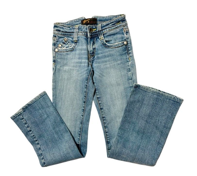 Other V2 Jeans “The Collection” Low-Rise Flare Blue Denim Jeans W1 Size 26" / US 2 / IT 38 - 1 Thumbnail
