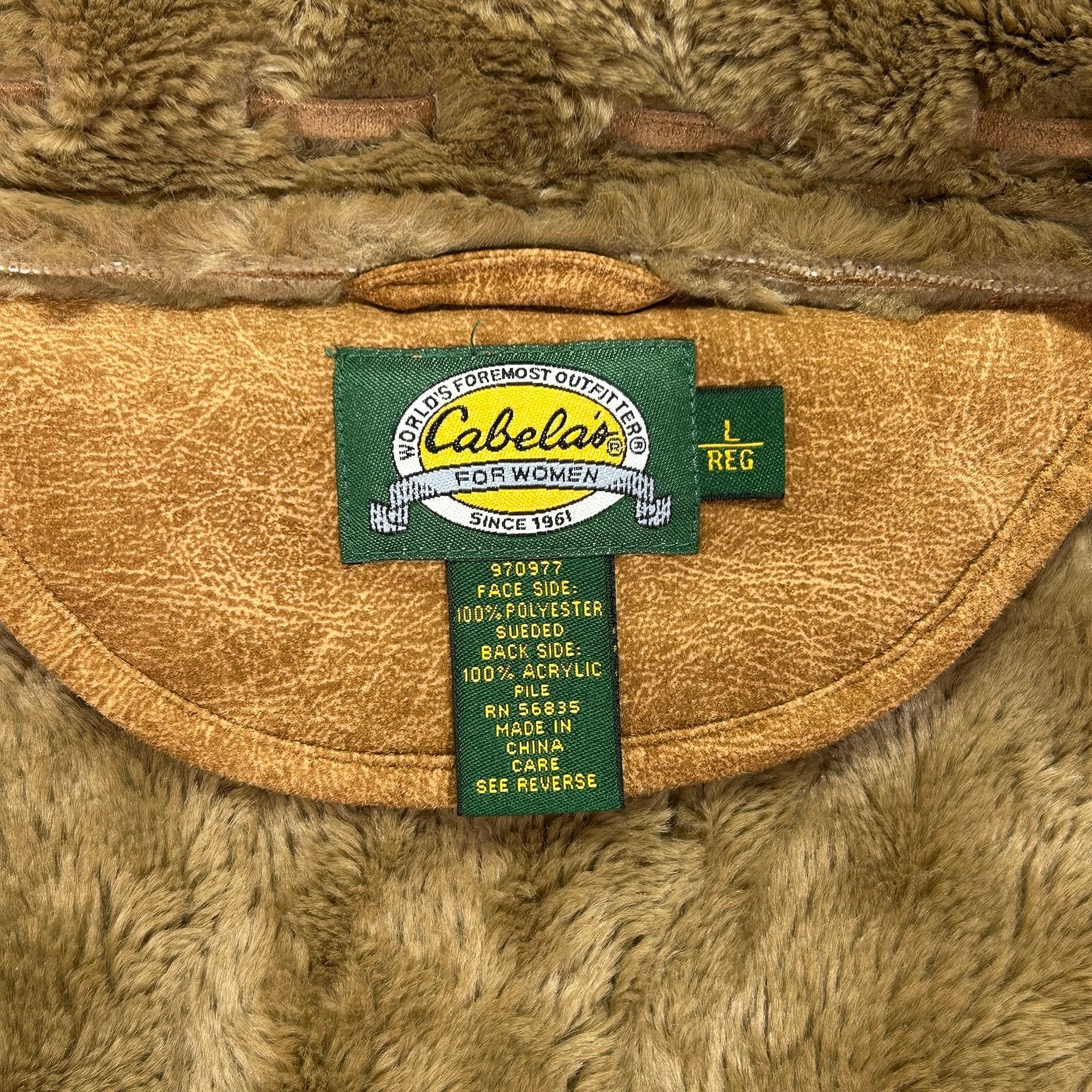Cabelas VTG Cabelas faux fur/suede outdoors boho western vest wms L Size L / US 10 / IT 46 - 5 Thumbnail