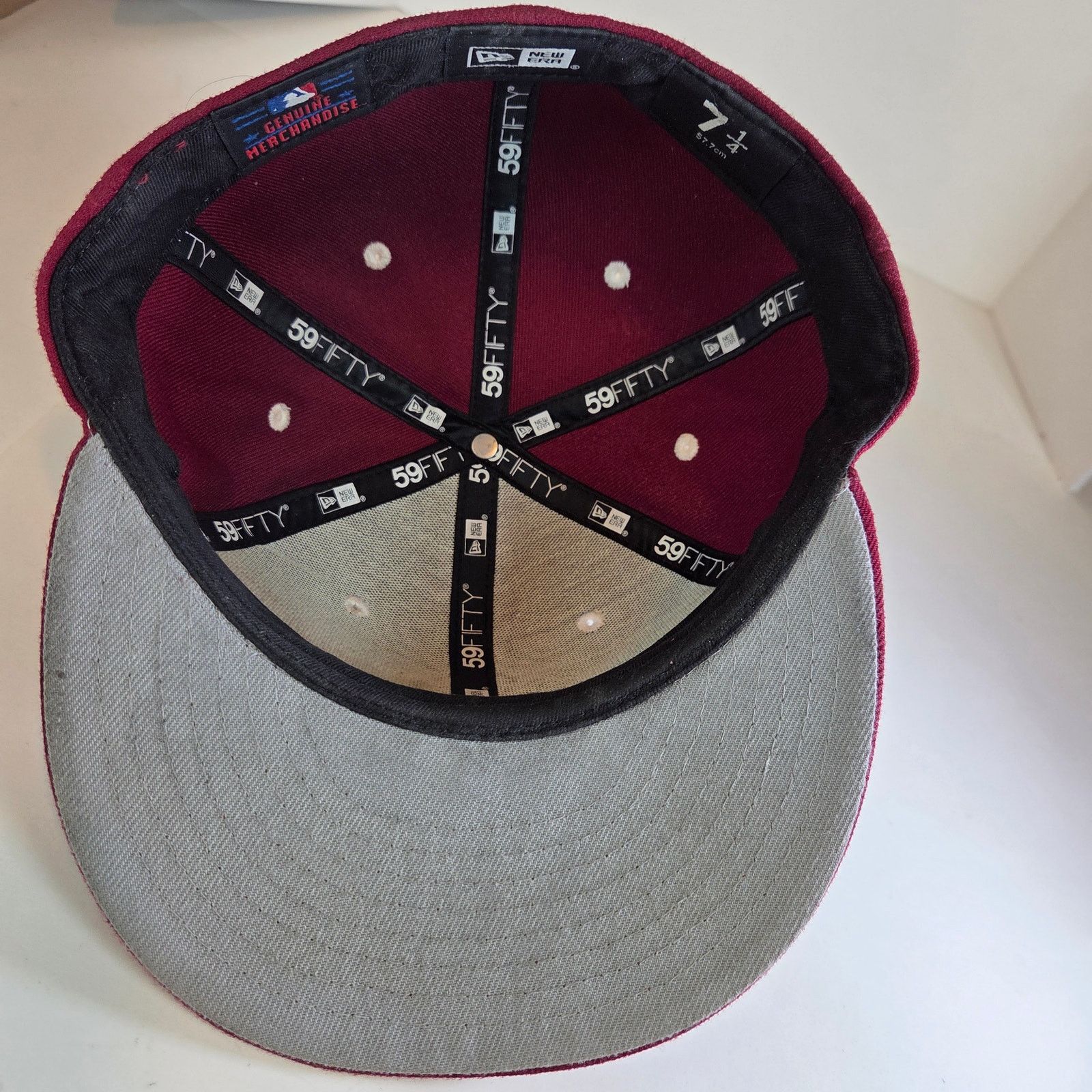 New Era New Era 59FIFTY NY Yankees Fitted Hat 7 1/4 Burgundy Size ONE SIZE - 6 Thumbnail