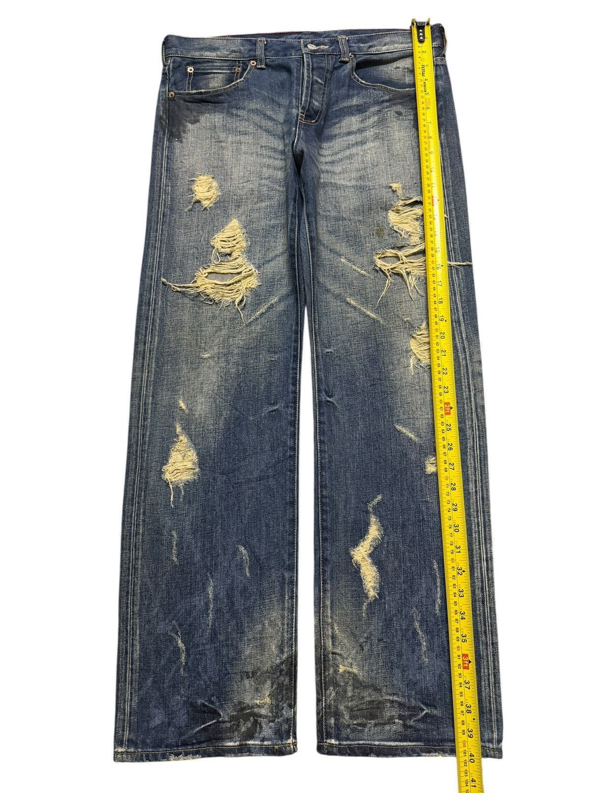 Kapital Vintage 90s Japan Soul Of Freedom Faded Distressed Wide Leg Size US 33 - 8 Thumbnail