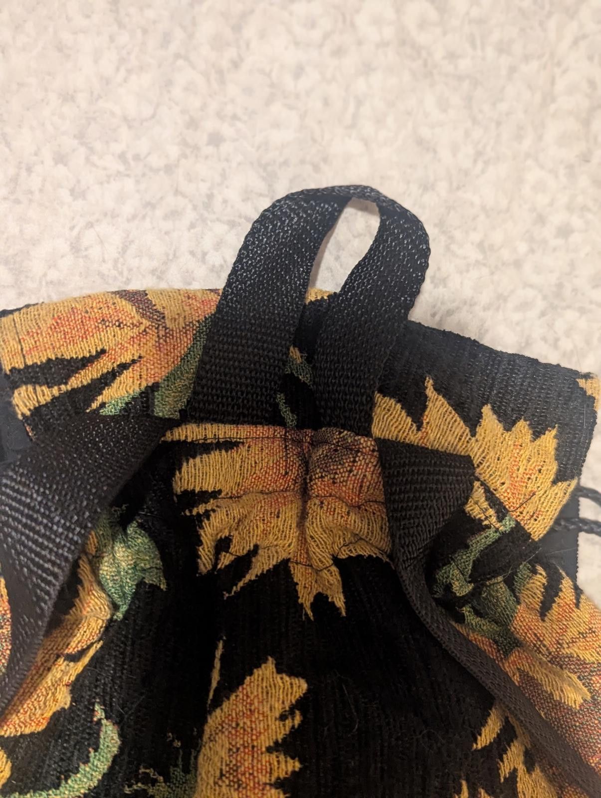 Designer Vintage 90s Sunflower Print Upholstery Fabric Backpack Size ONE SIZE - 6 Thumbnail