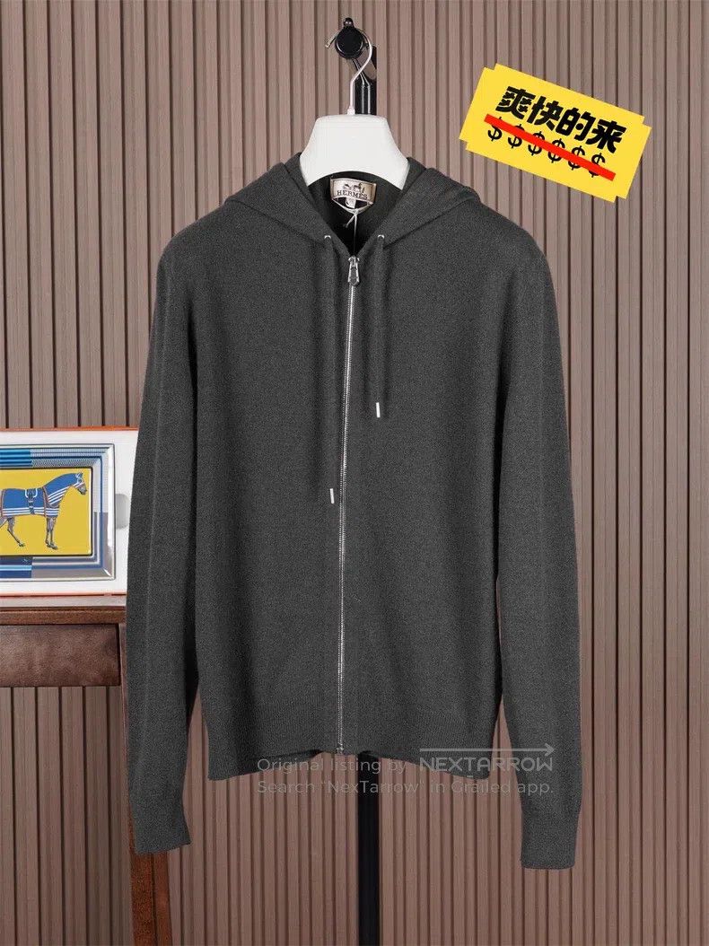 Hermes Hermes Men's Hooded Cashmere Coat Size US M / EU 48-50 / 2 - 1 Thumbnail