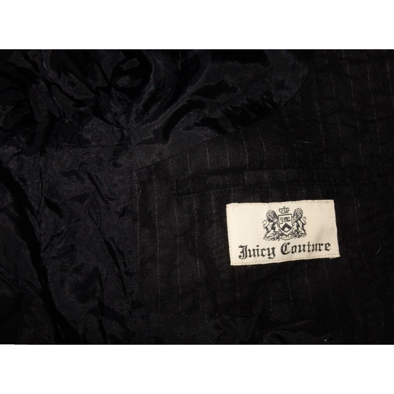 Juicy Couture VINTAGE Juicy Couture Blazer Jacket Men's 40 Black Cotton 2-Button Single Vent 30" Length Size 40R - 7 Thumbnail